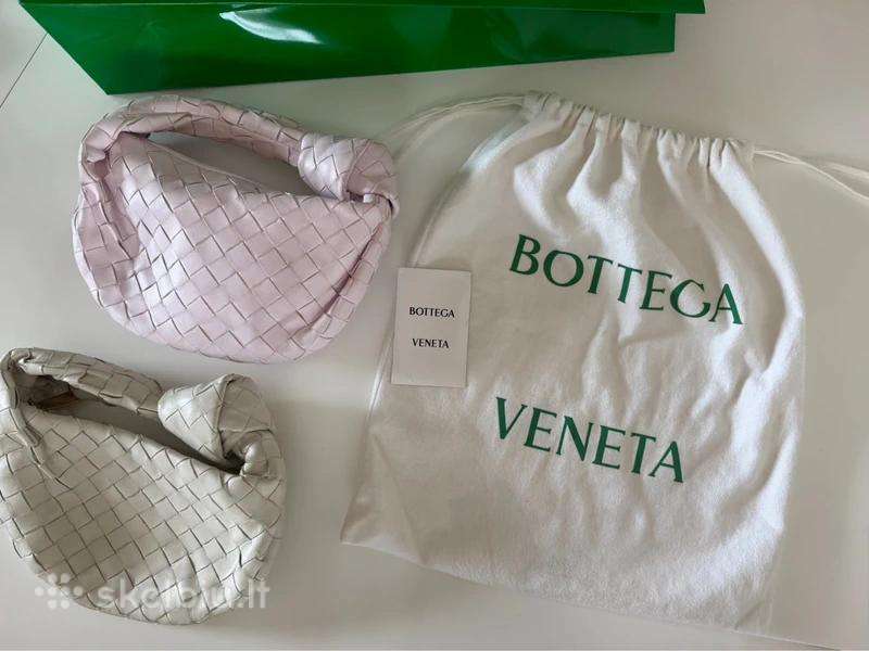 Bottega Veneta Mini Jodie rankinės Pink+chalk Whit