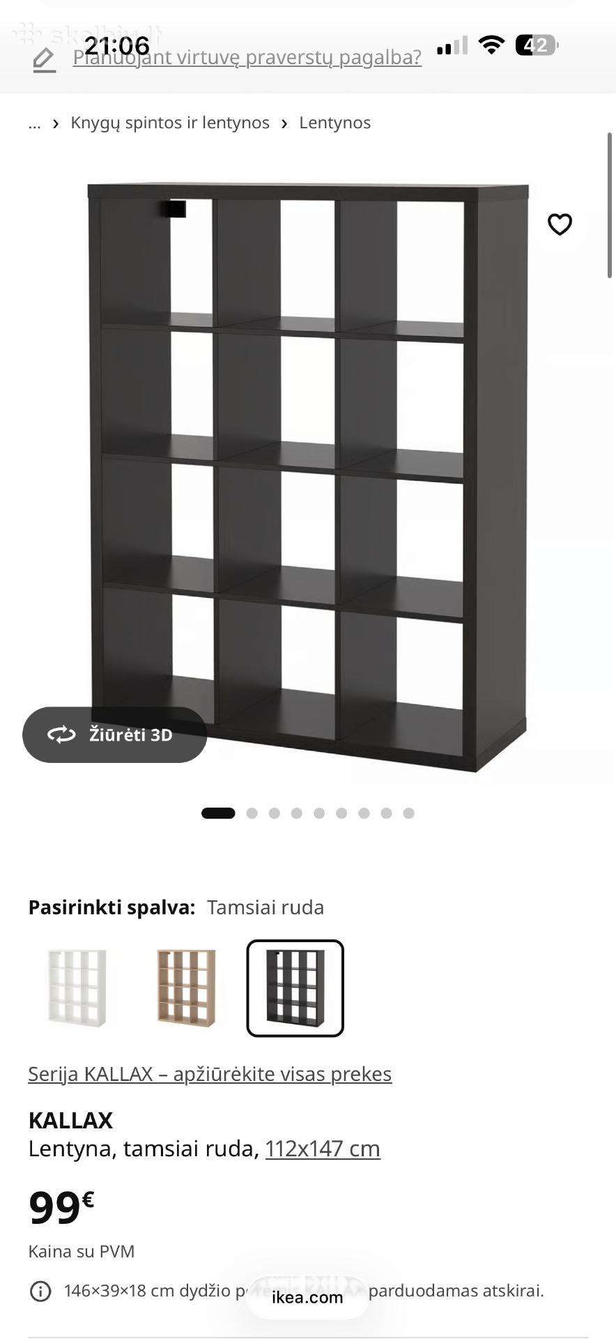 Nauja Ikea Kallax lentyna
