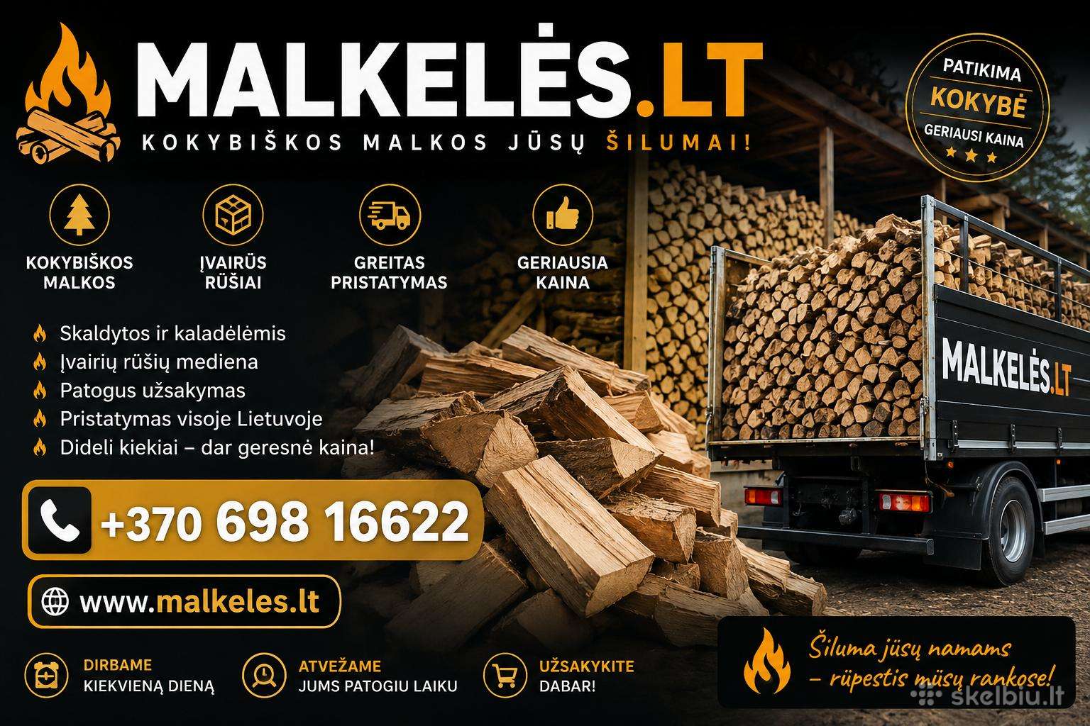 Pigios Kokybiškos Malkos Kaunas