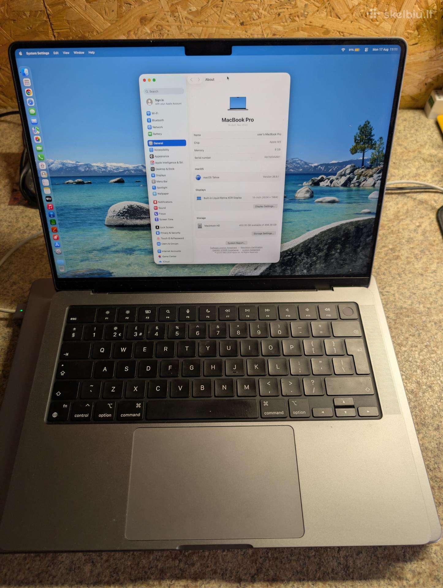 Apple MacBook Pro 14, M3, 8gb, 512gb