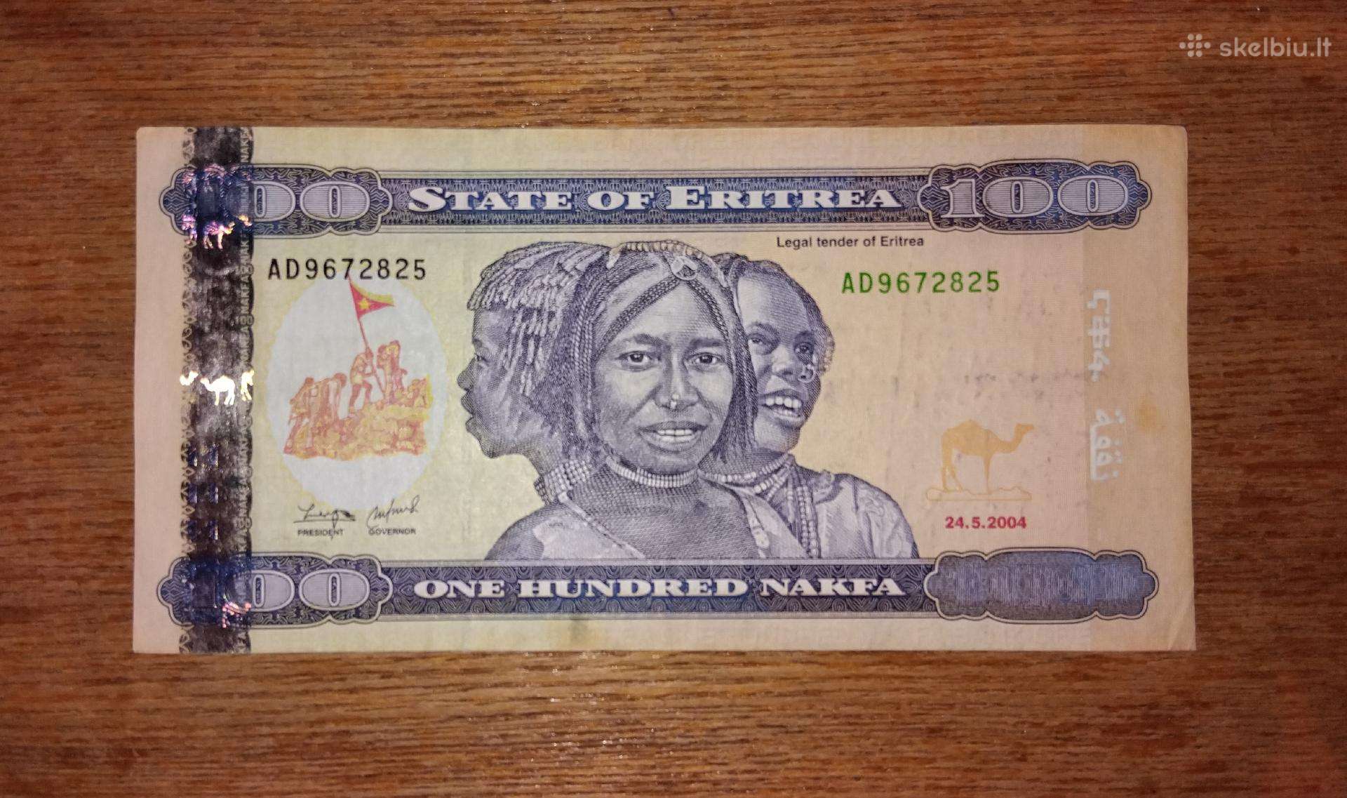 Eritrėjos 100 nakfa banknotas