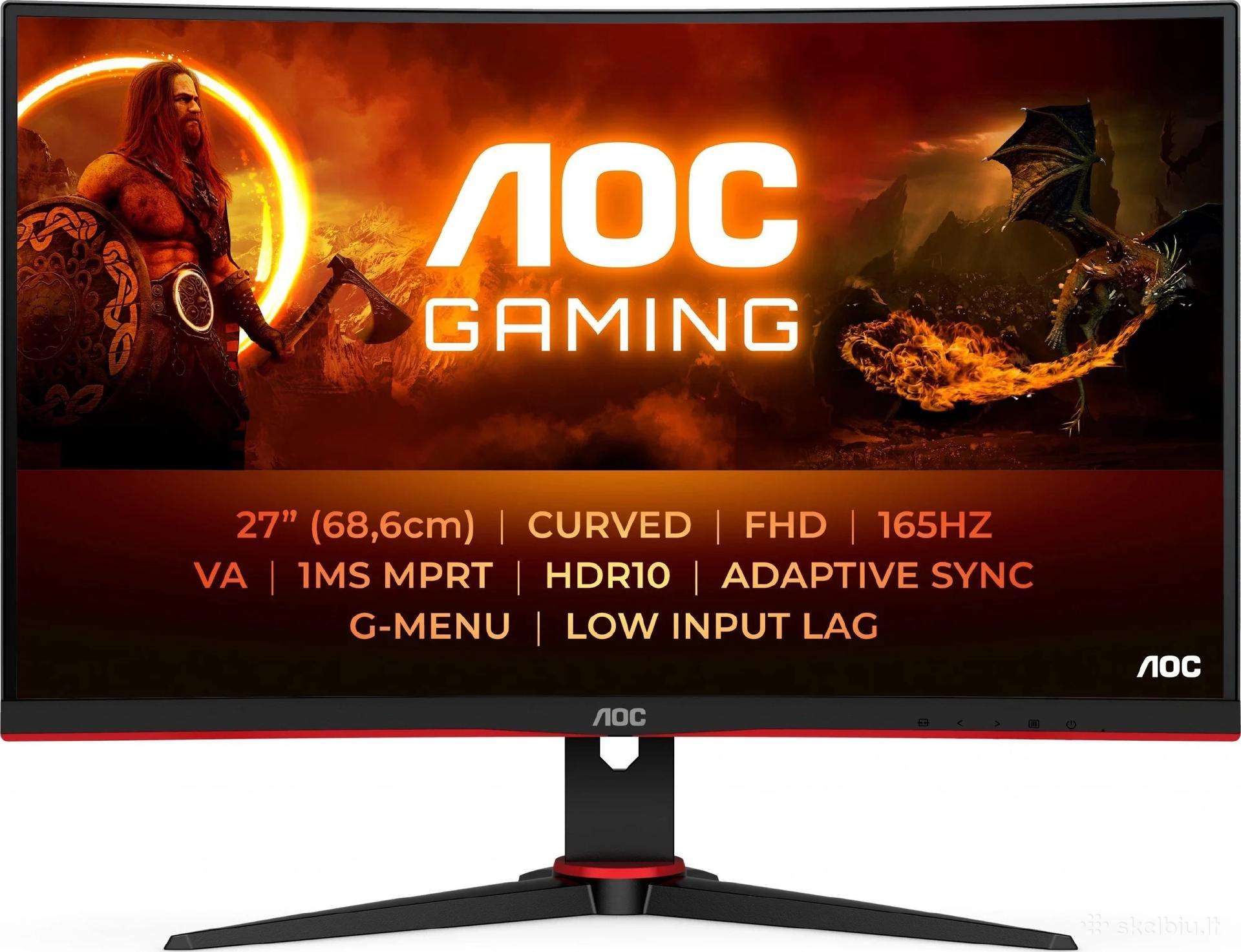 Monitorius Aoc C27g2e/bk, Va, 155 Hz, Qhd, 27"*