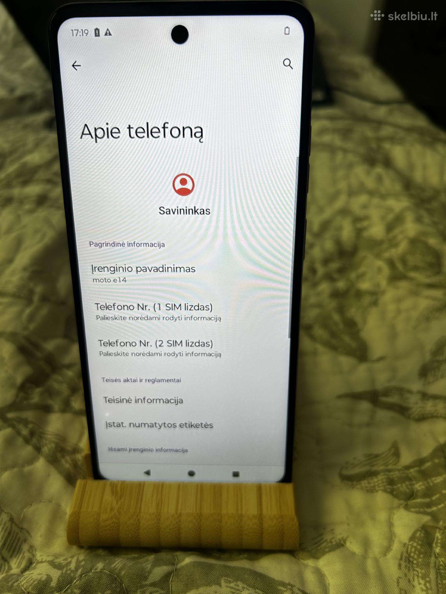 Motorola E14 128gb tvarkingas