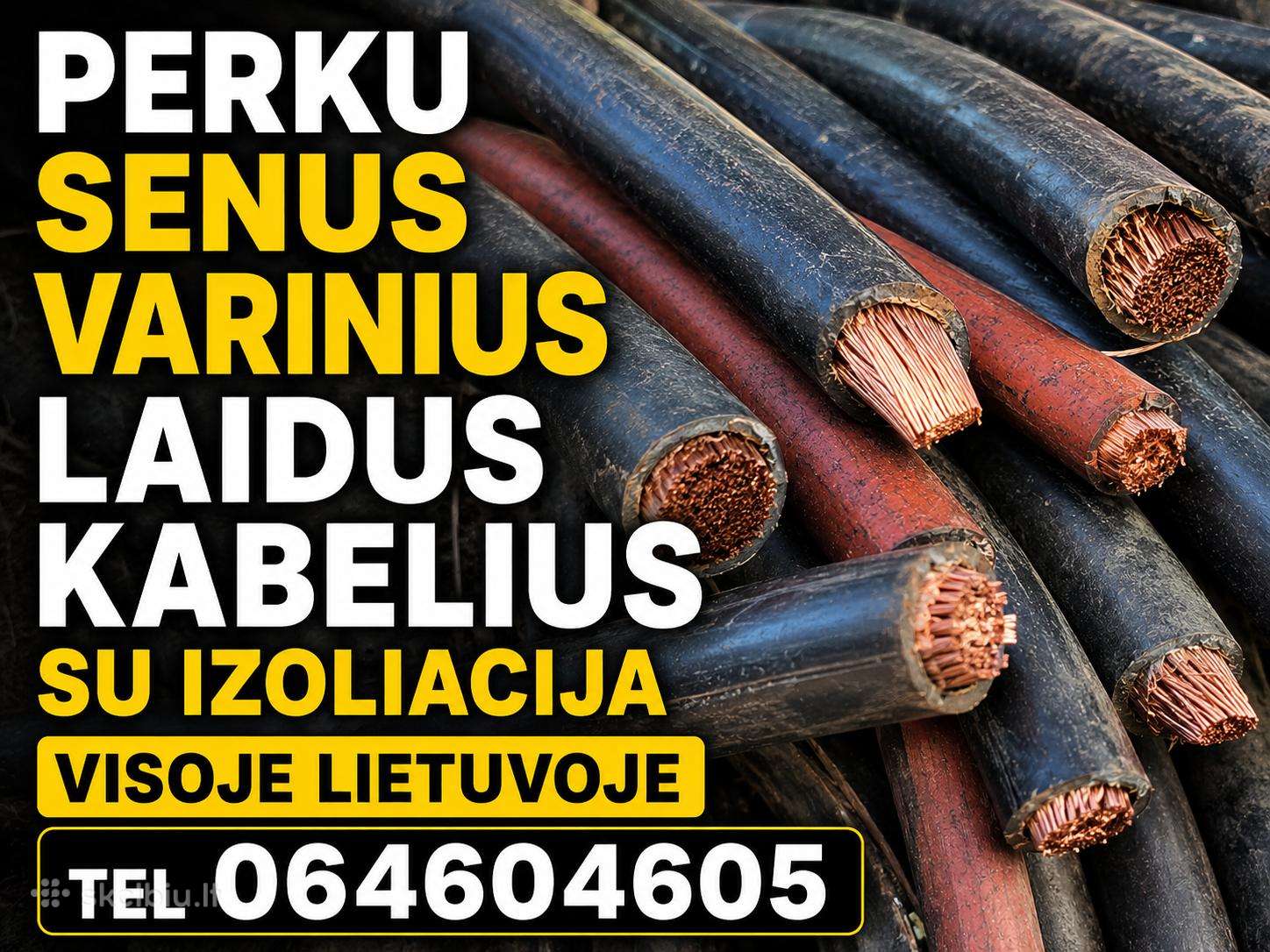 Perku varinius laidus kabelius