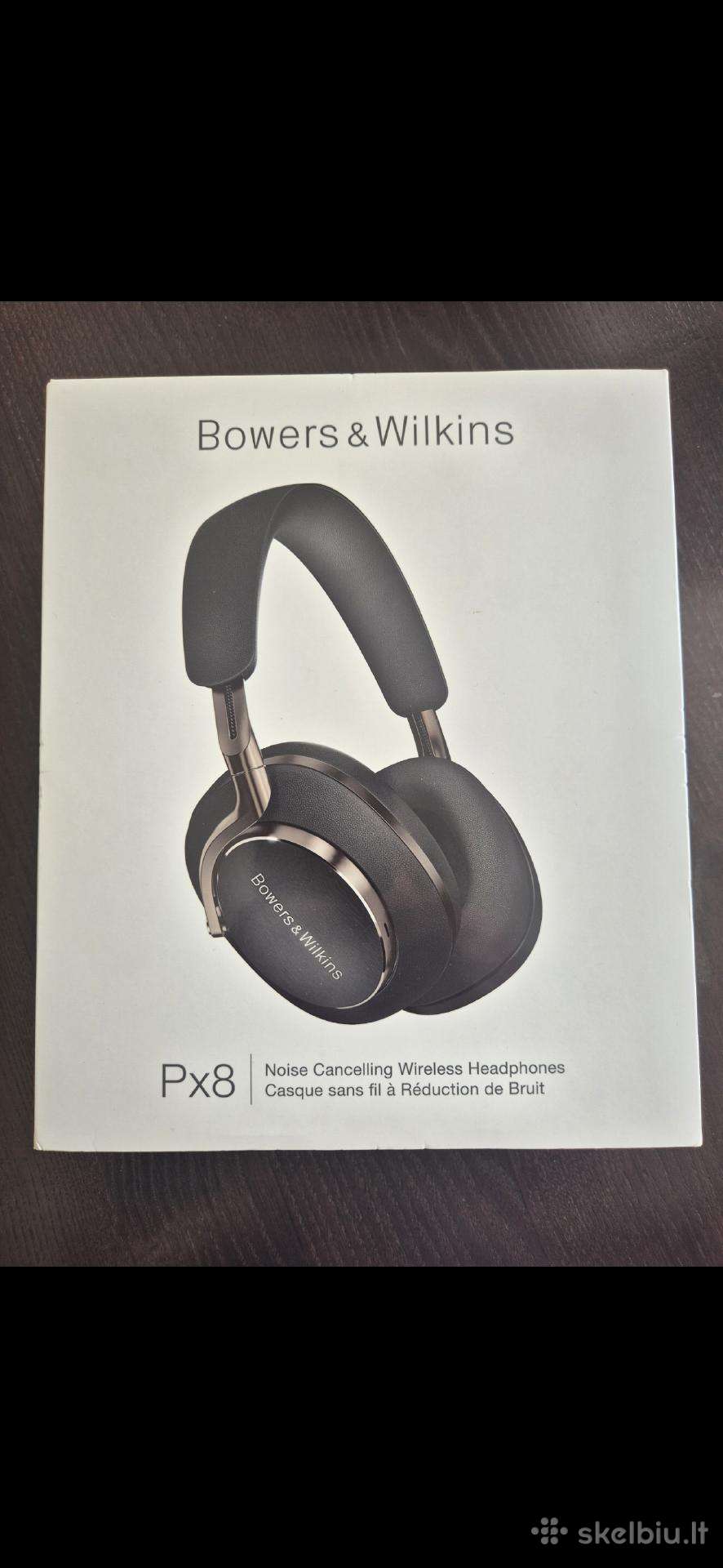 Bowers and wilkins px8 belaidės ausinės juodos