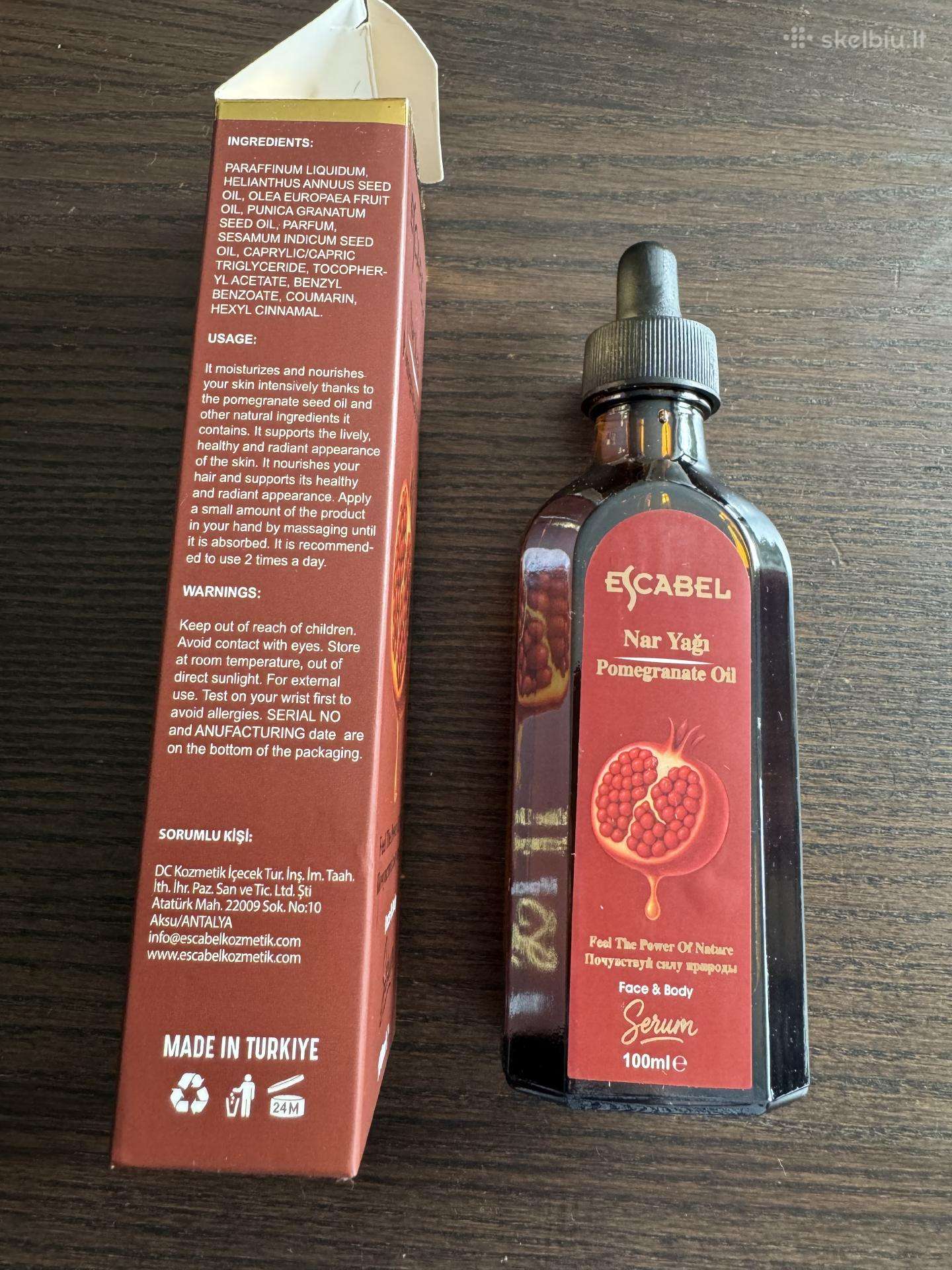 Naujas 100 proc.natūral.aliejų kremas ir serumas