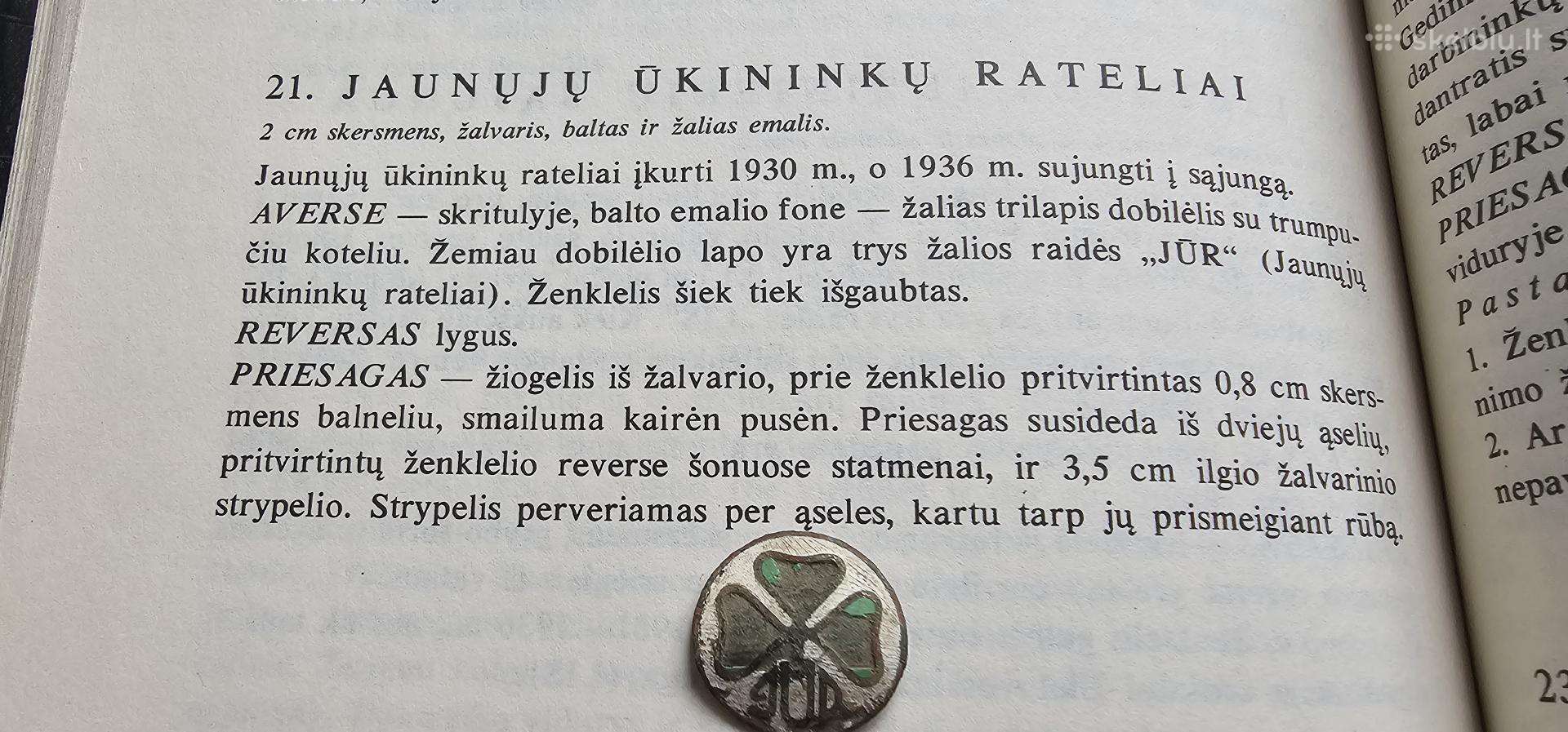 Lietuvos tarpukario zenkliukas Jur 1930