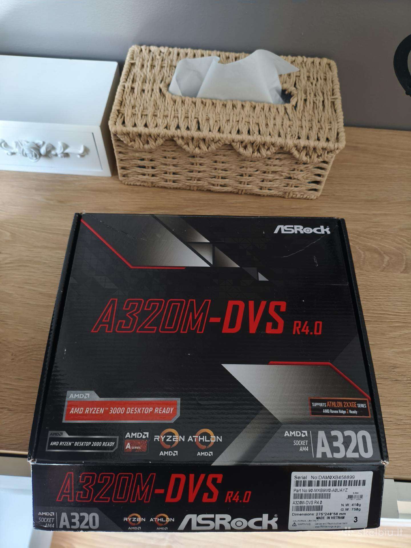 Asrock a320m Dvs R.4 Kaip naujas
