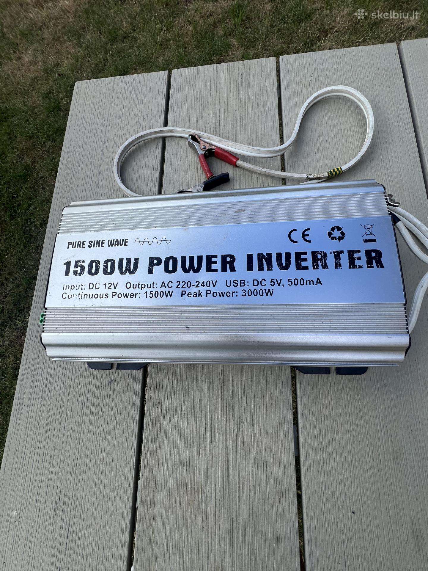 Įtampos keitiklis inverteris 1500 w 3000 max