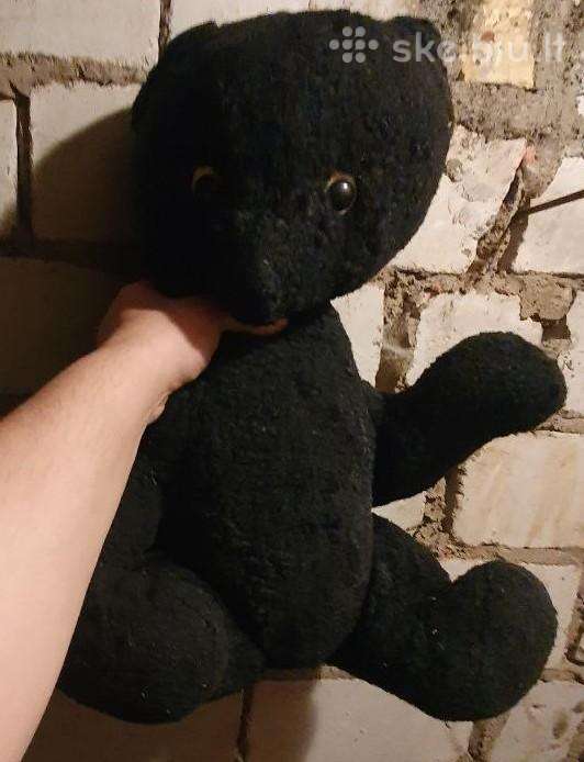 Seniovinis / retro juodas minkštas meškiukas