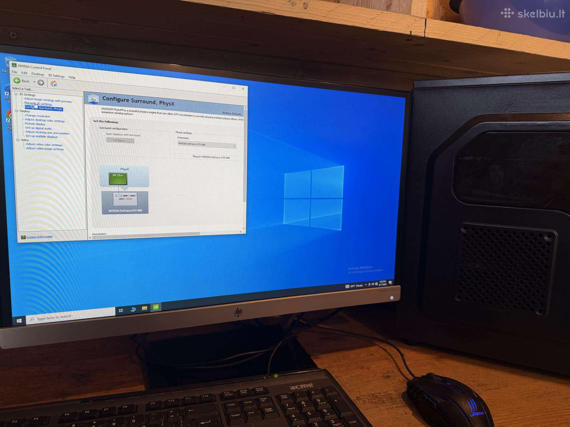 Pc + monitorius