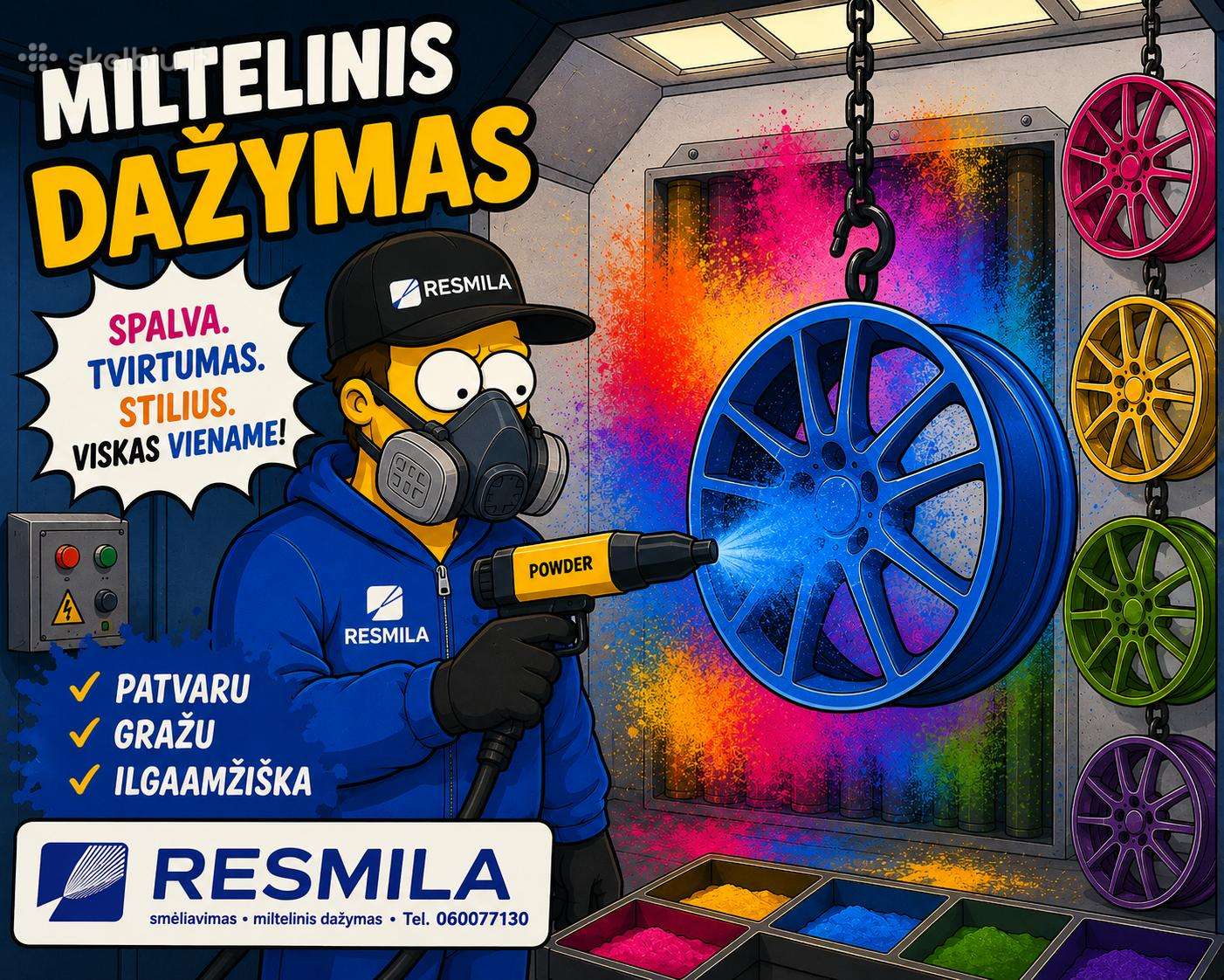Ratlankių dažymas
