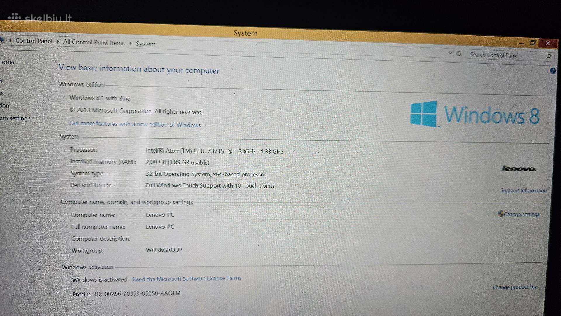 Lenovo yoga tab 2