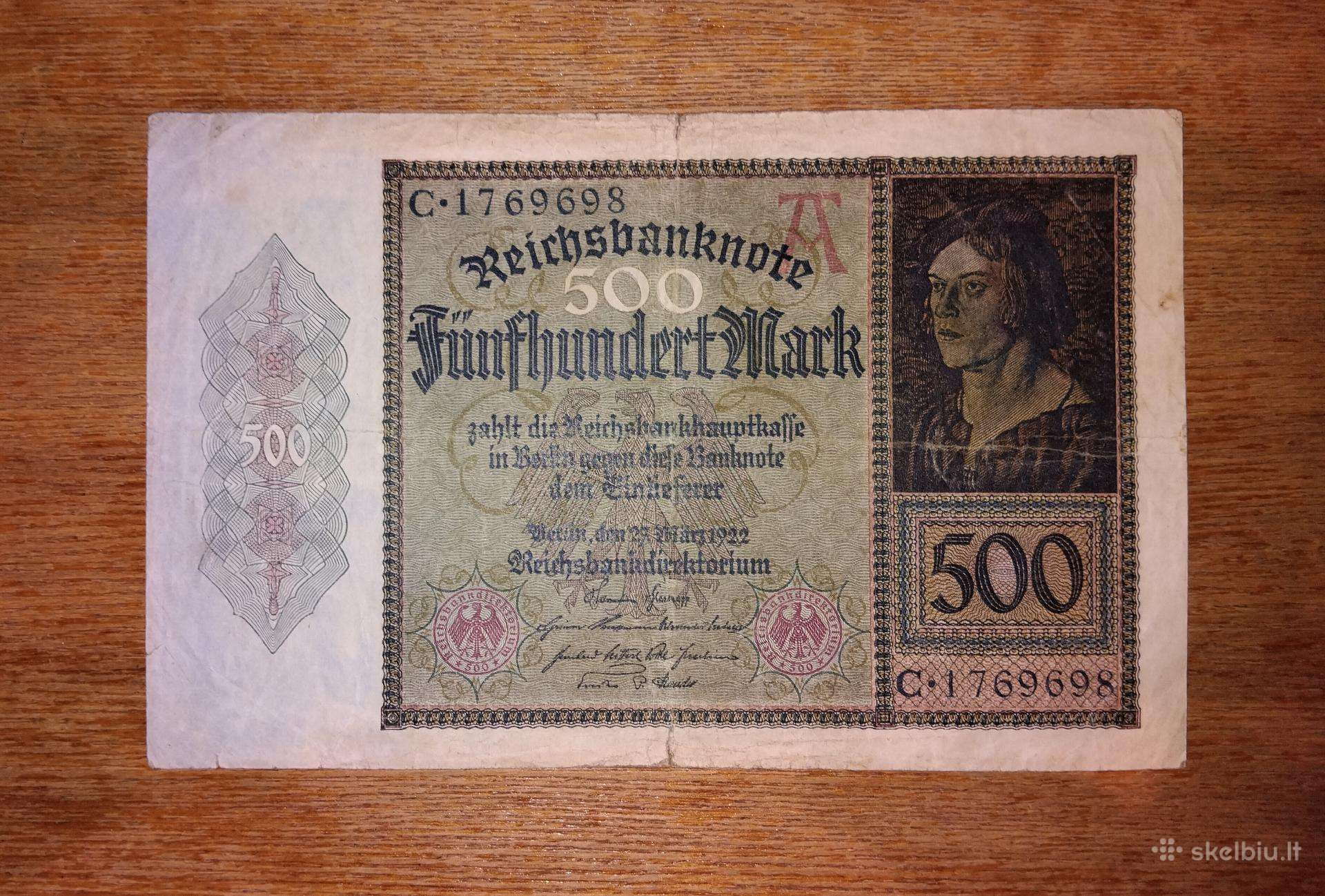 Vokietijos 500 markių banknotas