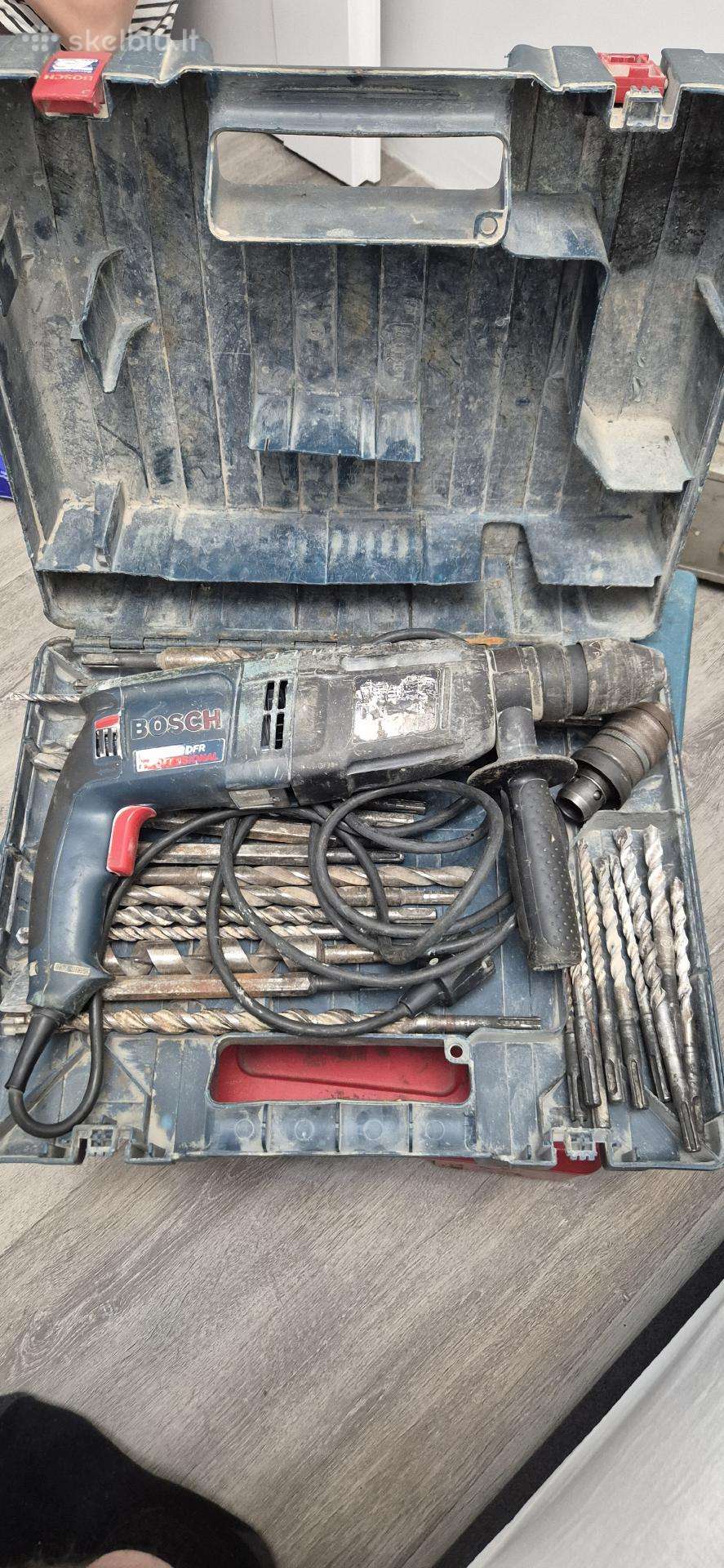 Bosch Professional perforatorius + grąžtai,kaltai