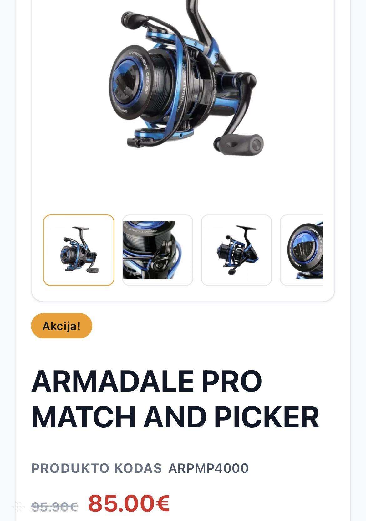 Parduodu Armadale Pro Match And Picker 4500 ritę
