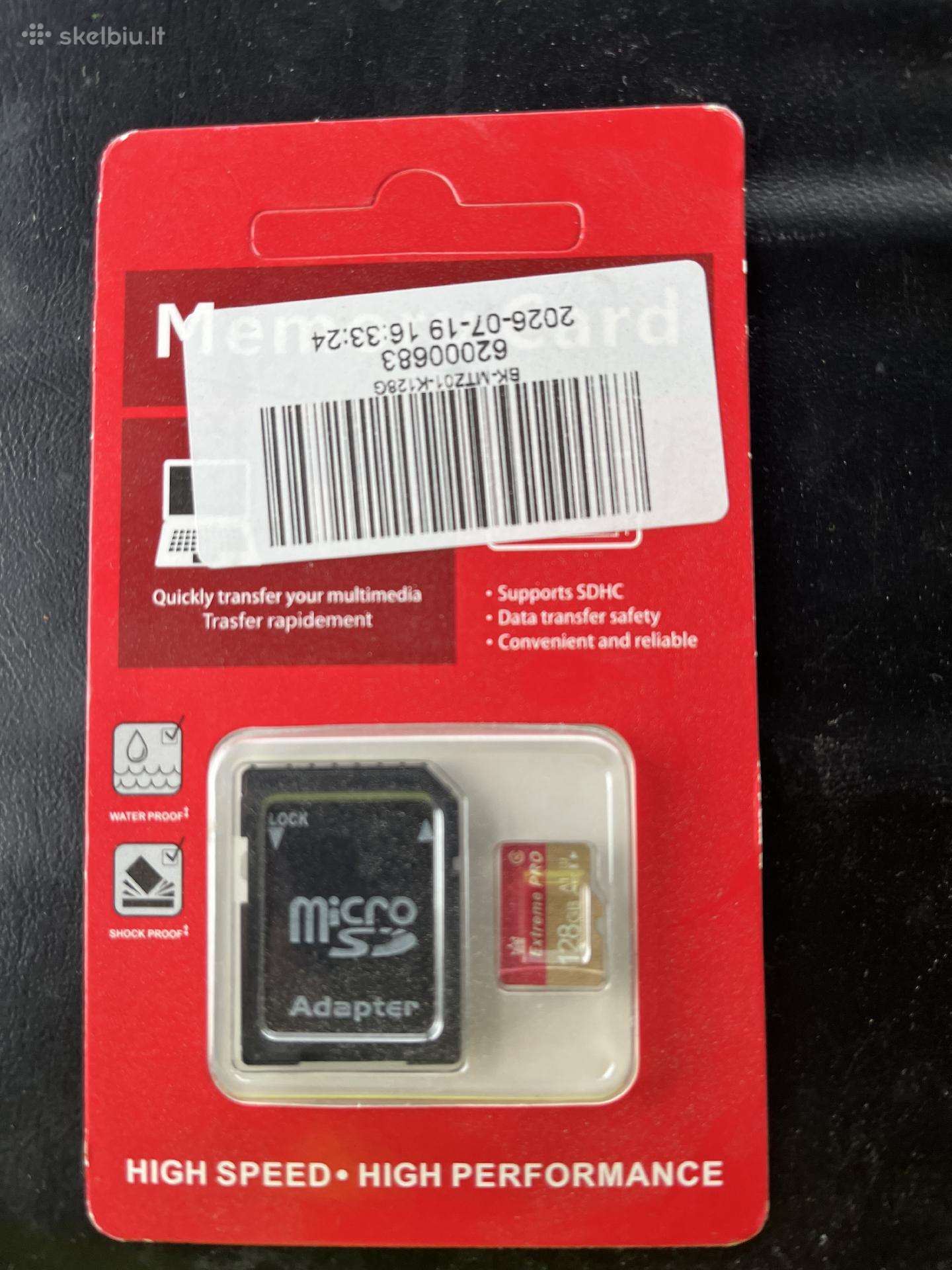 Atminties korteles 64/128gb naujos
