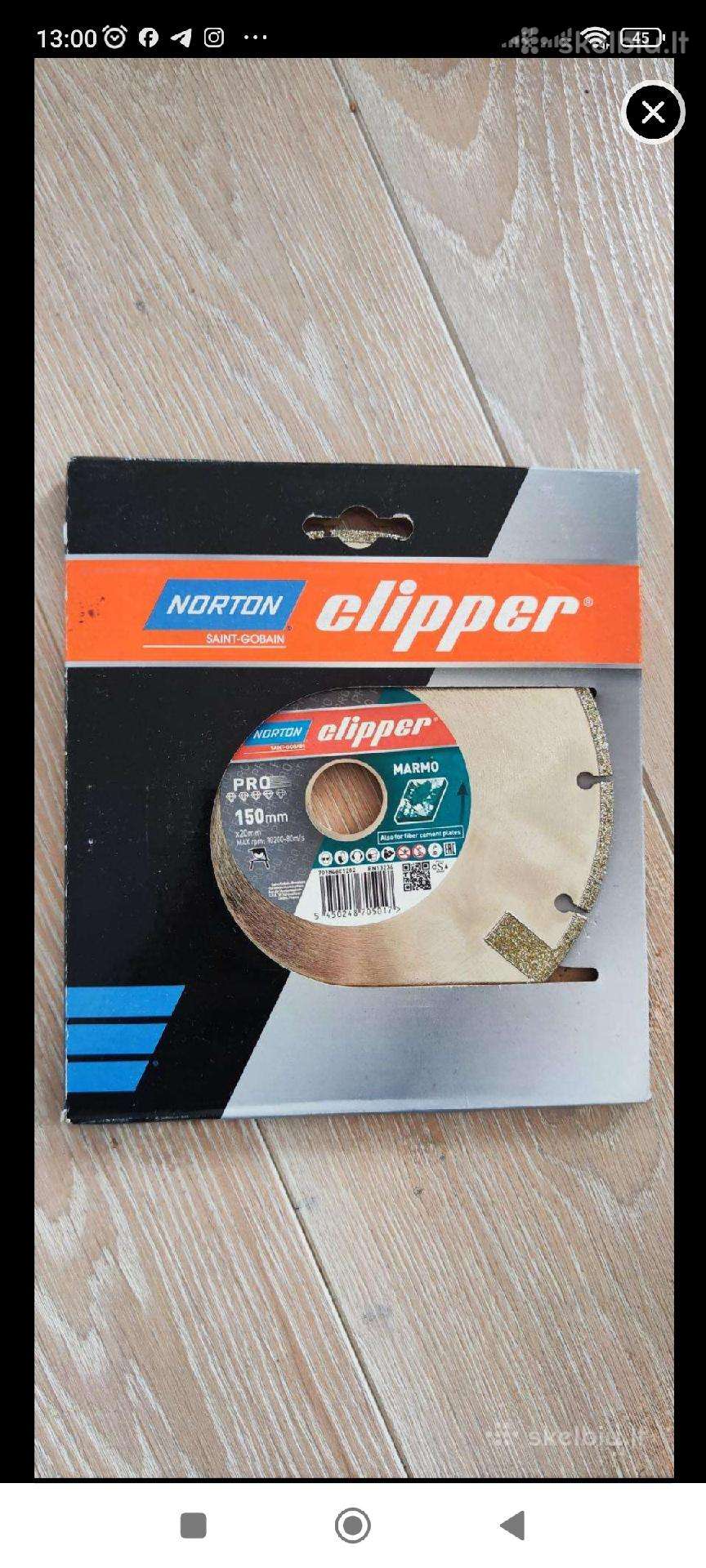 Deimantinis peilis Norton Clipper Pro Marmo 150 mm