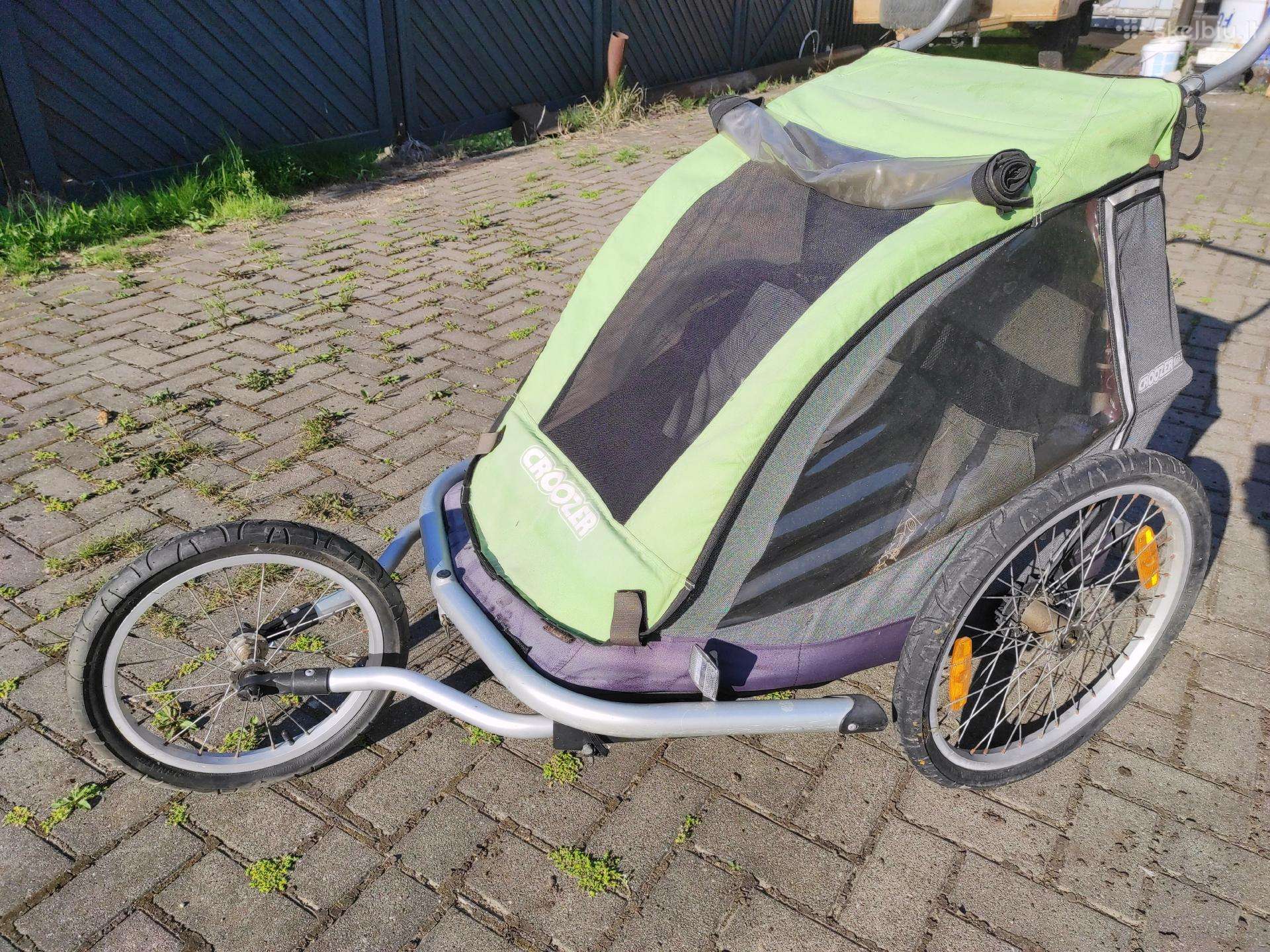 Croozer dviračio priekaba dviems vaikams