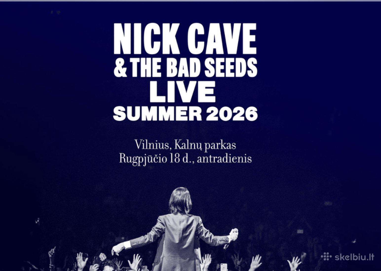 2 bilietai į Nick Cave (yra ticketswap garantija)