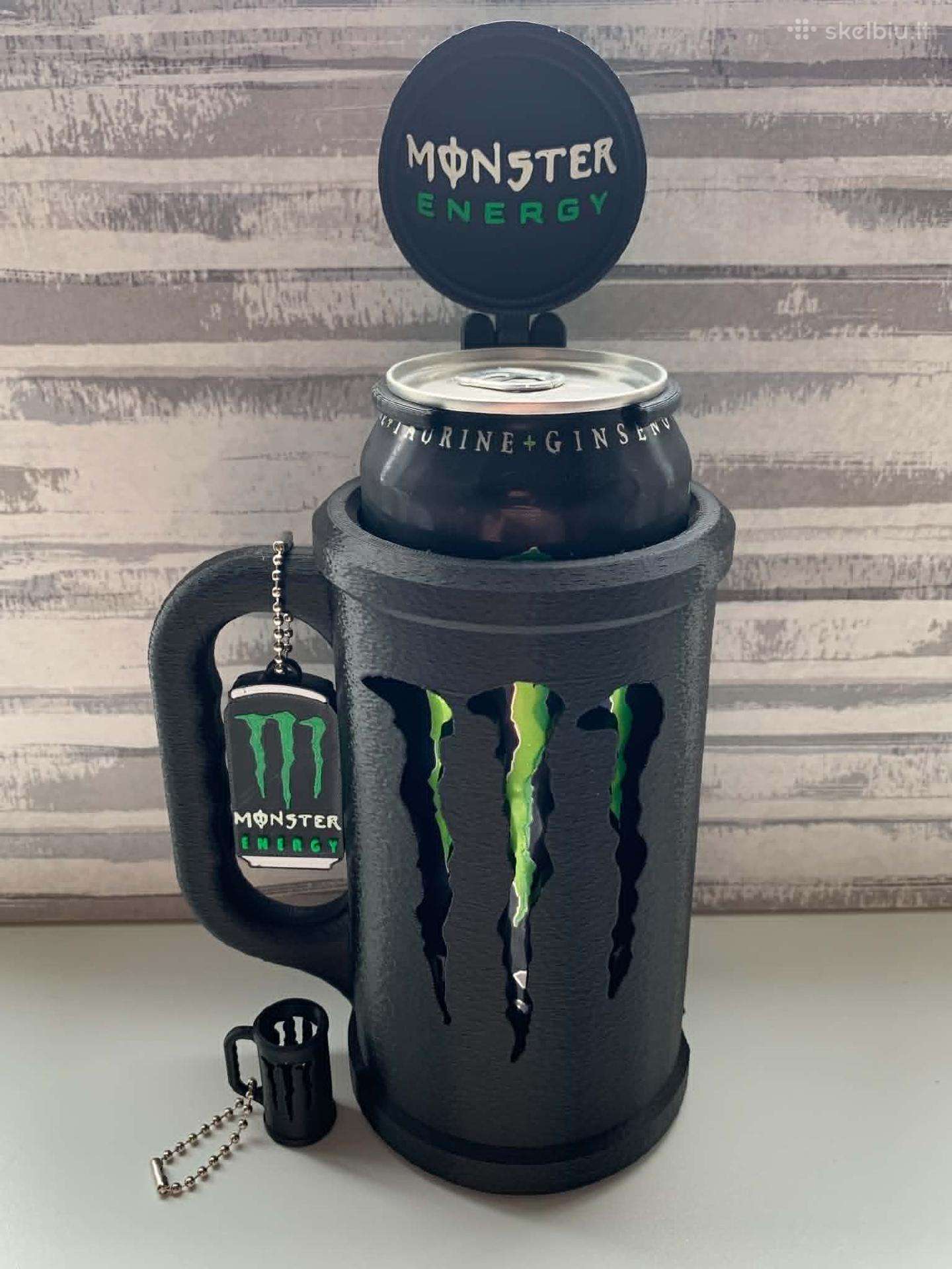 Monster Energy skardinės Dėklas Puodelis-rinkinys