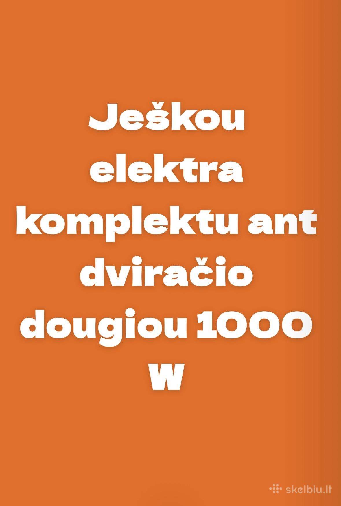 Elektra komplekto ant dviračio daugiou 1000 W