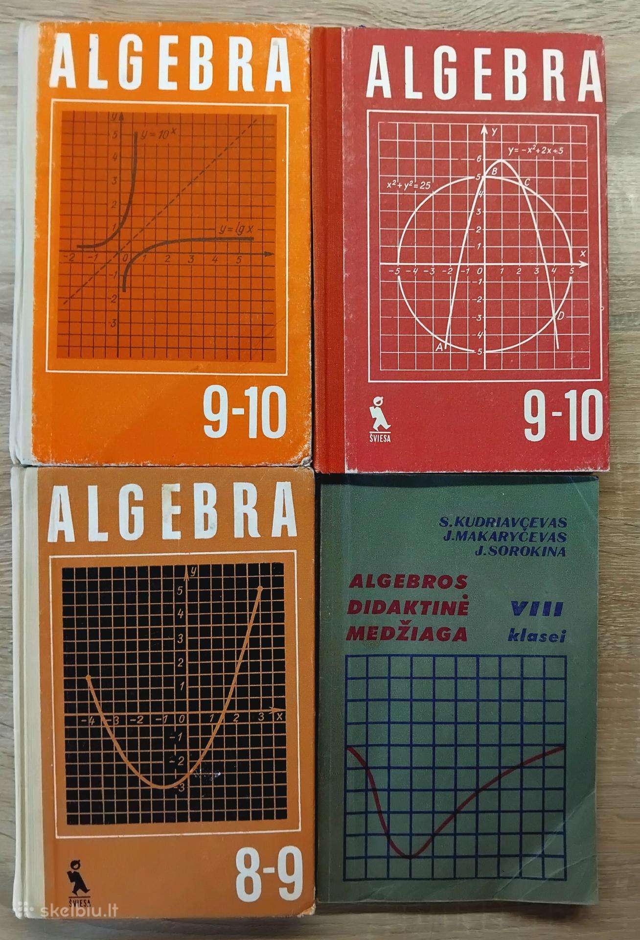 Algebra knygos mokiniams 8-10kl. mokytojams