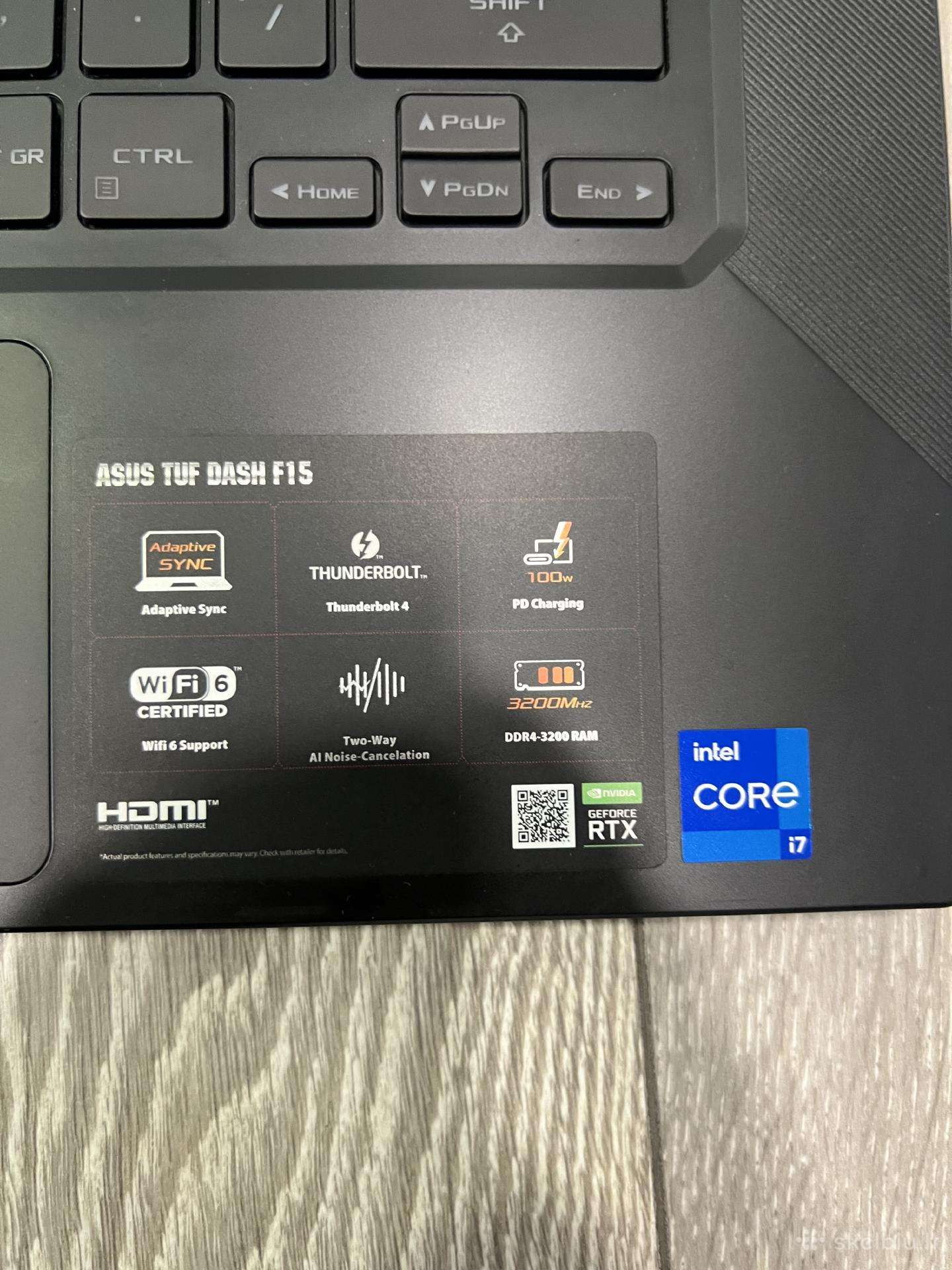 Asus Tuf dash 15 Rtx3060