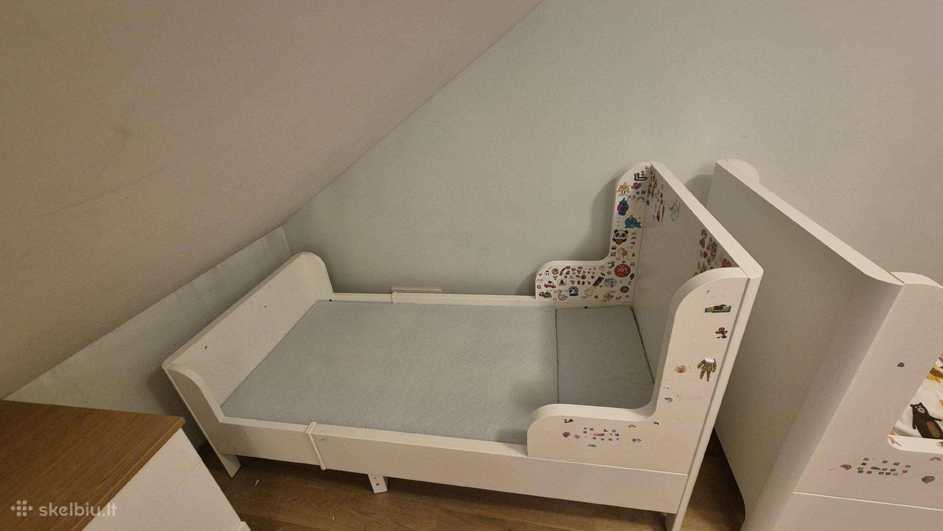 Naudota auganti Ikea lova Busunge su čiužiniu