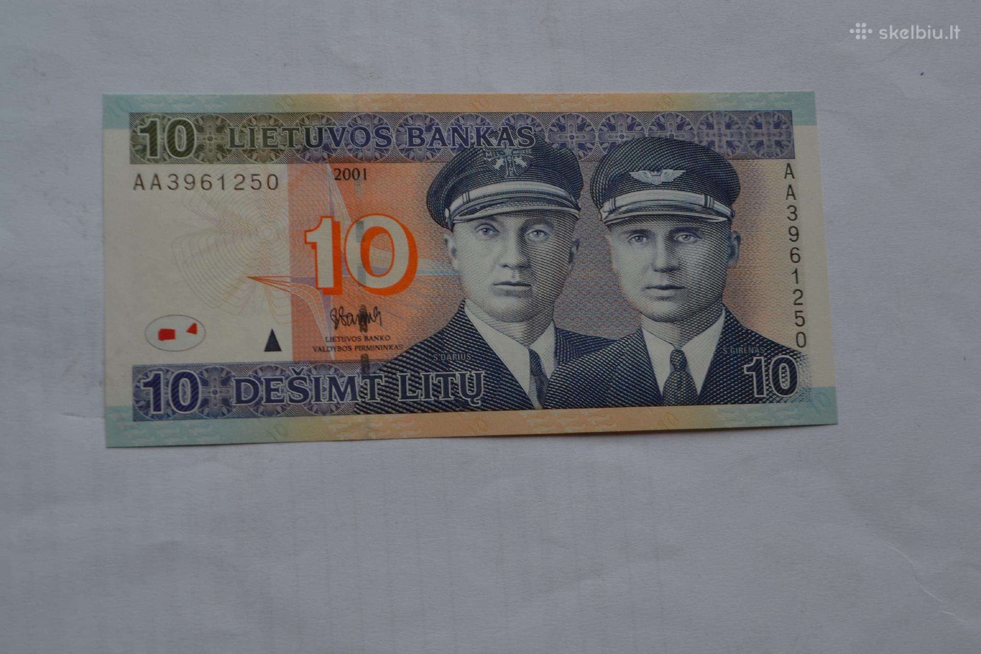 10 Litu 2001 m.galima siusti vertinti