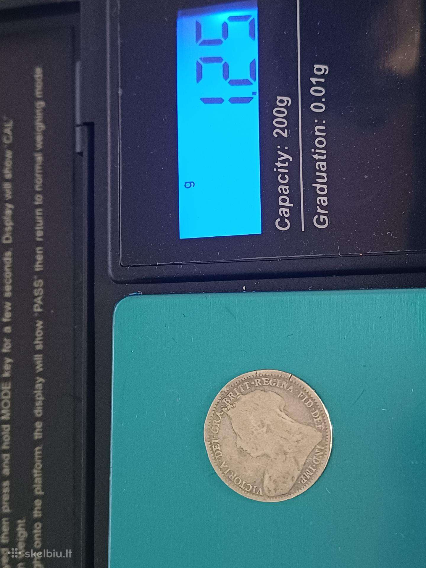 Sidabrine moneta 3 penny