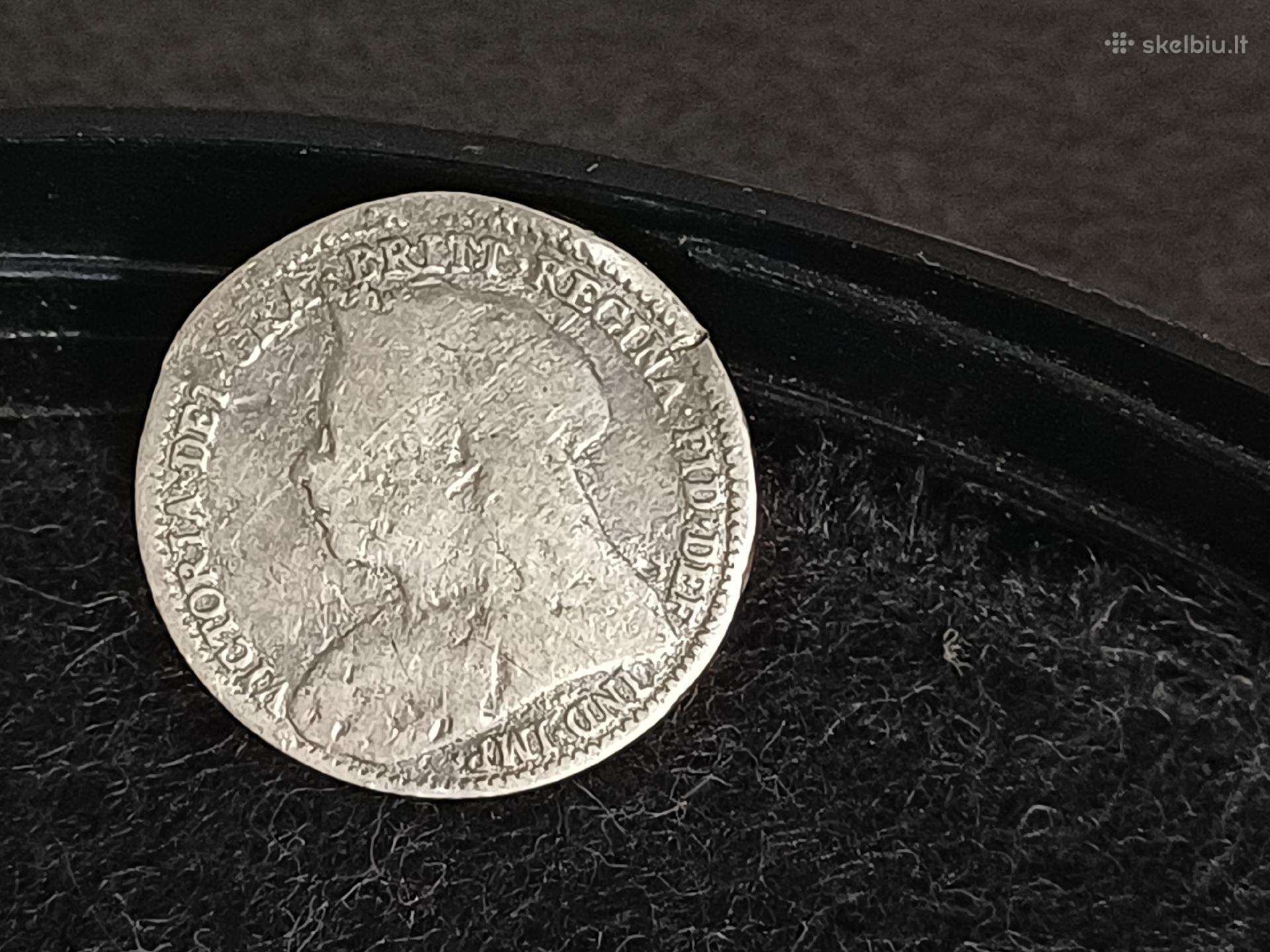 Sidabrine moneta 3 penny