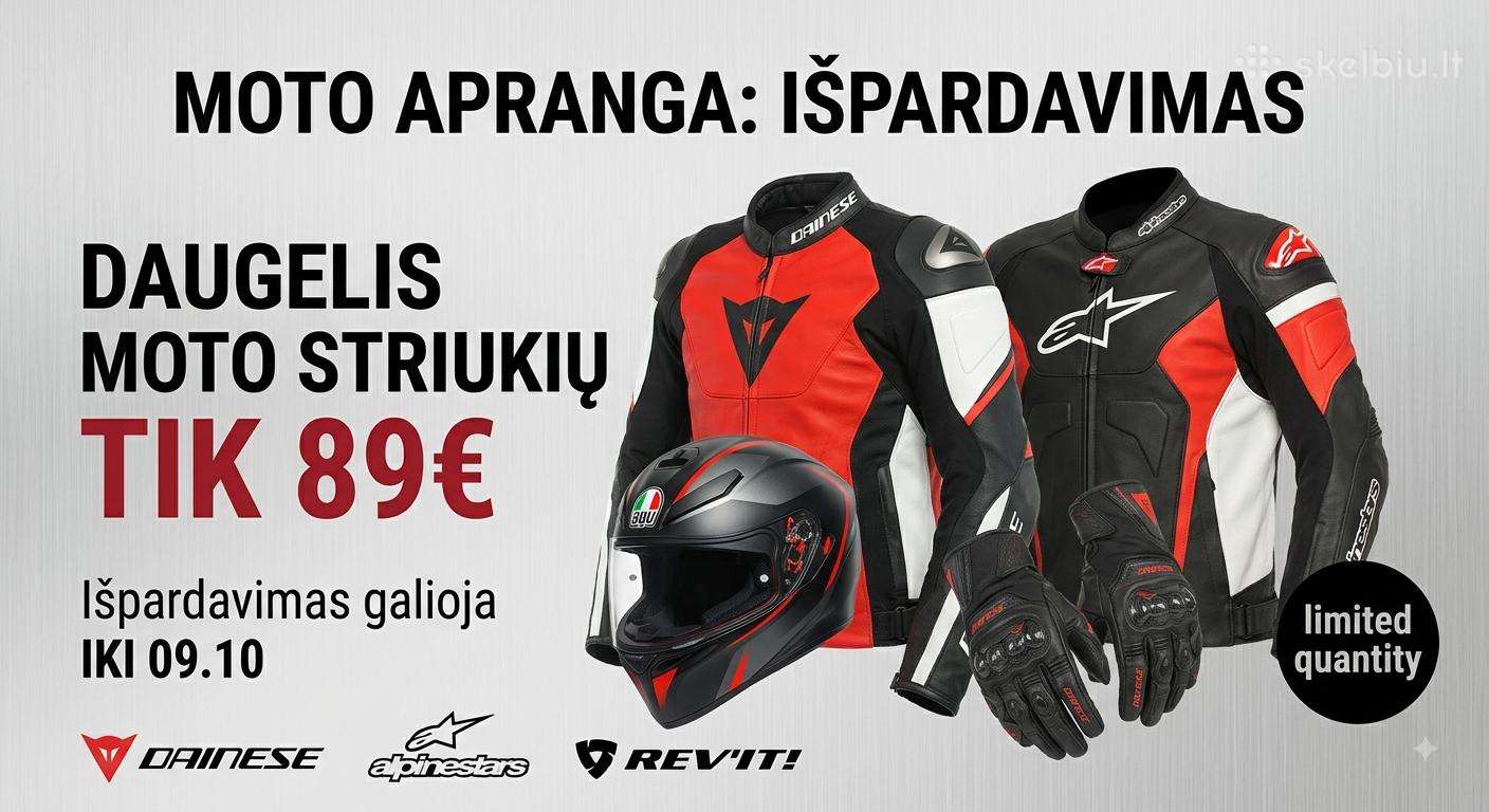 Vasaros išpardavimas - 89€ moto striukės