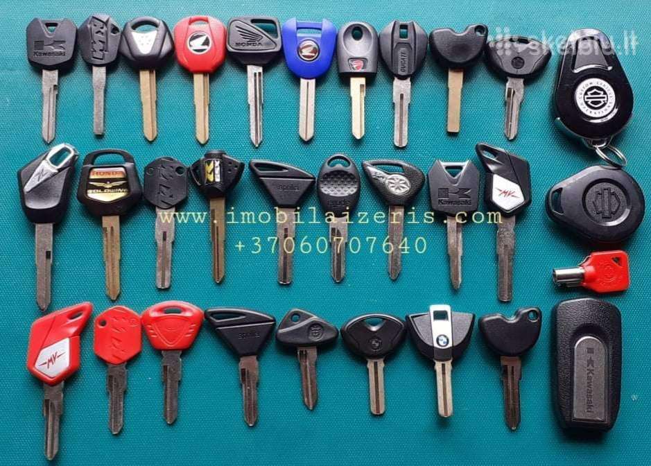 Automobiliu Motociklu raktai imobilaizeriai