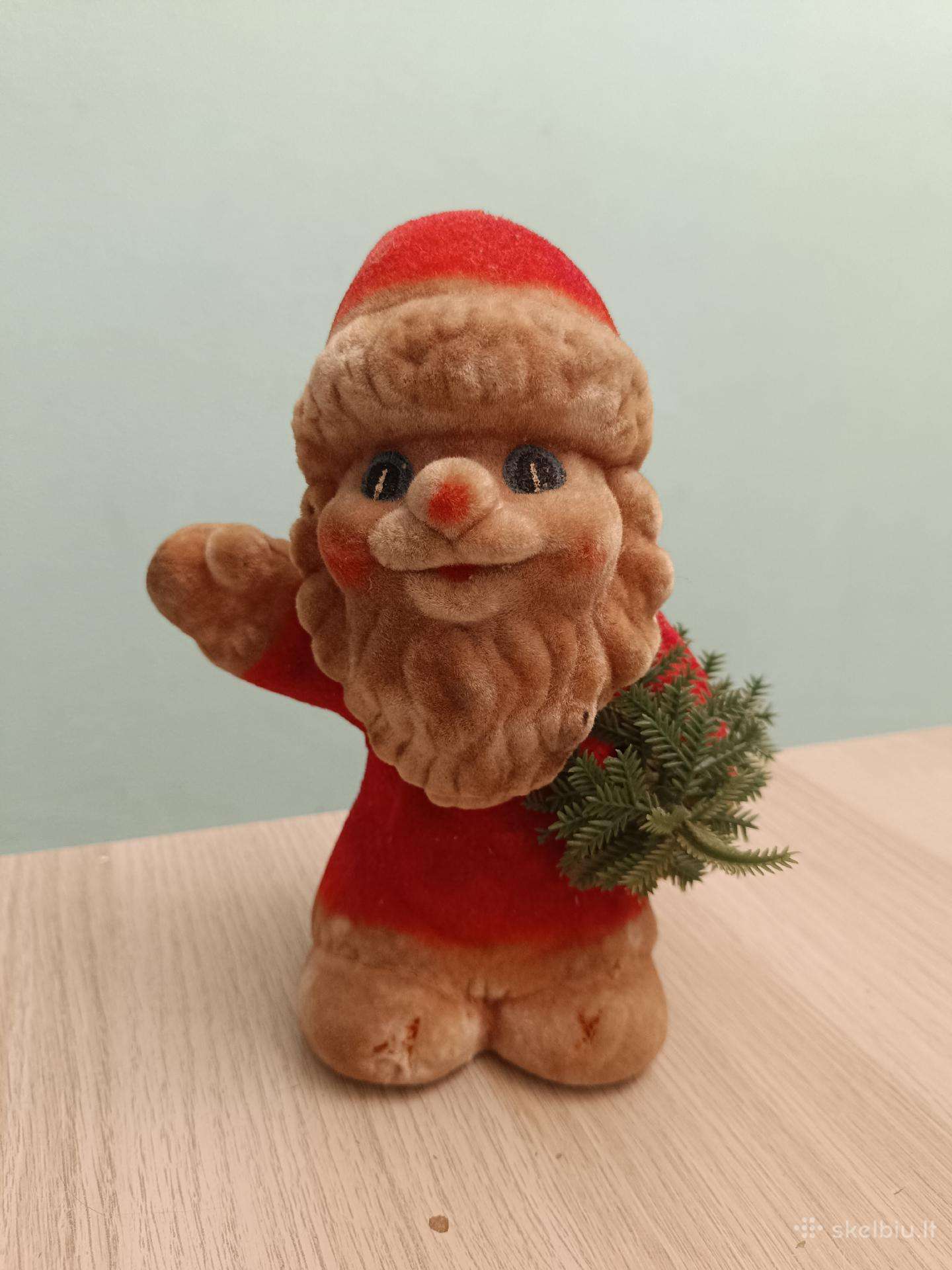 Sovietinis žaislas Kalėdų senelis su eglute