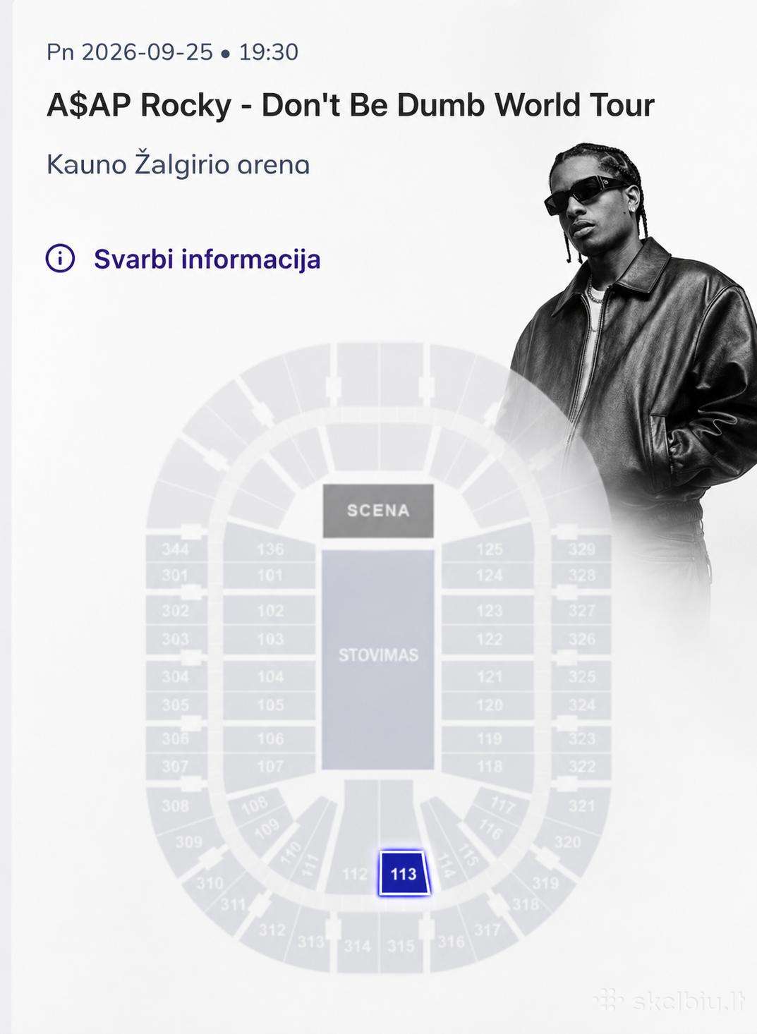 Asap Rocky Koncerto bilietai