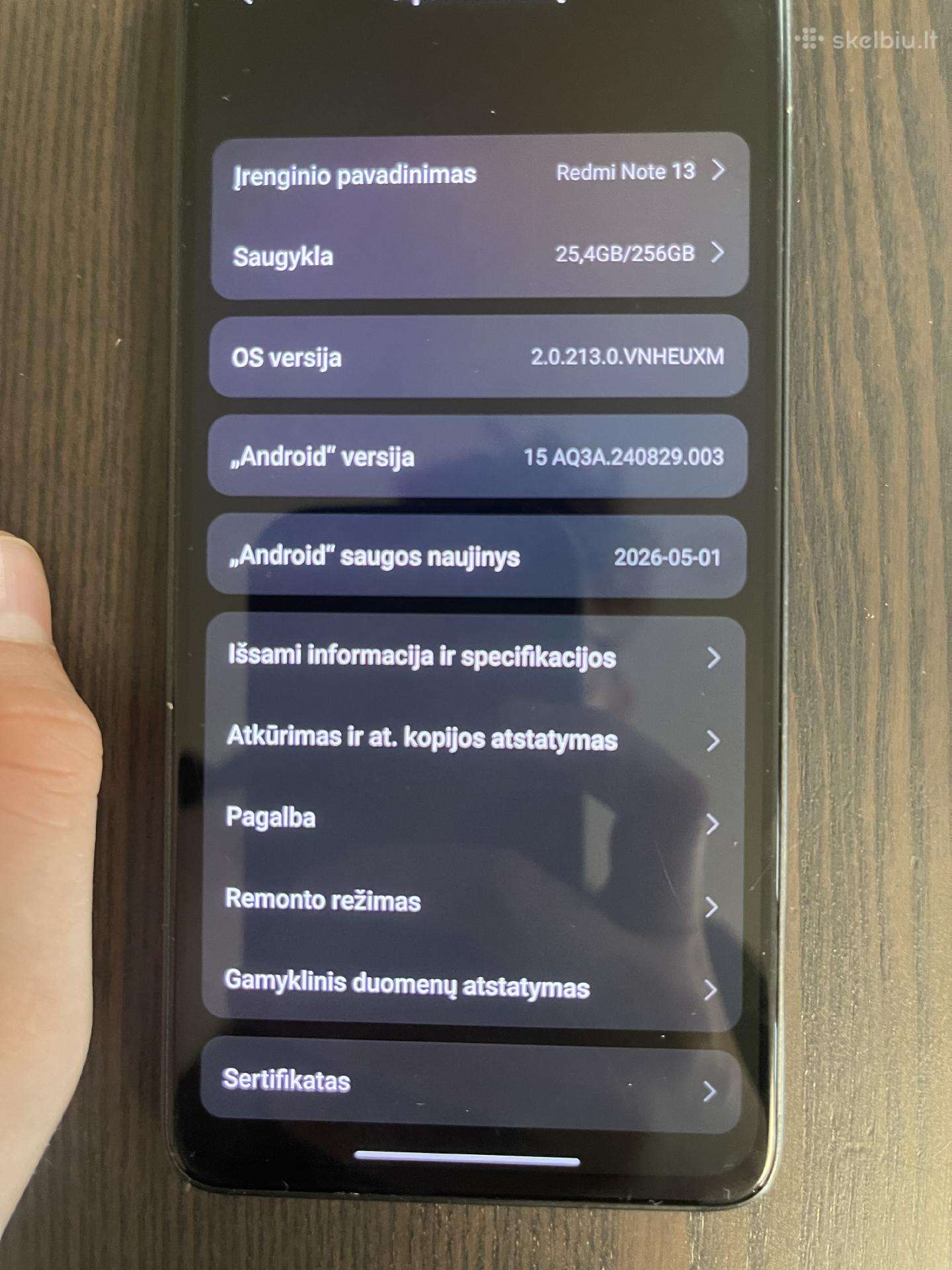 Visiškai kaip naujas redmi note 13 telefonas