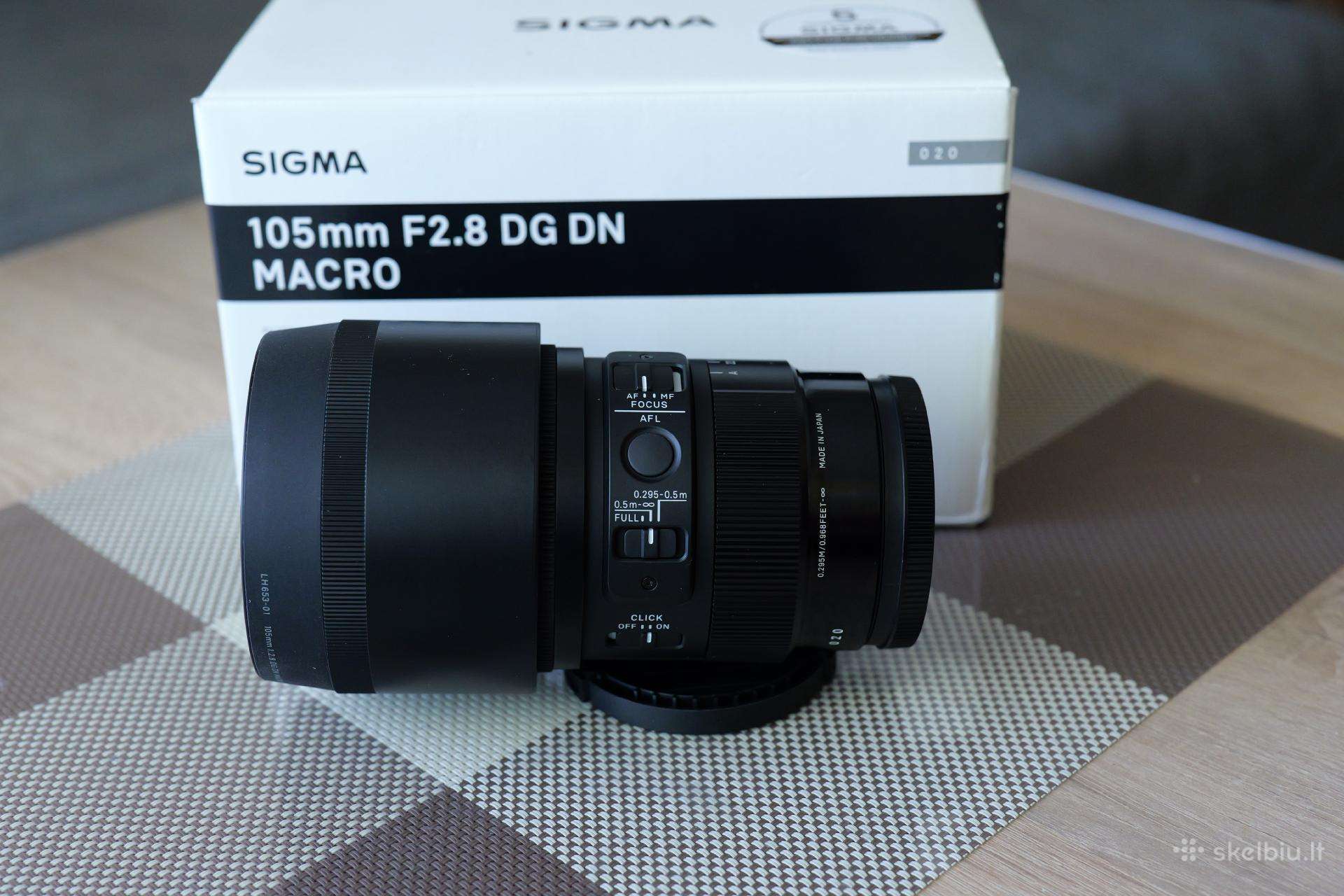 Prduodu Sigma 105 mm F2.8 dg nd makro L monut.