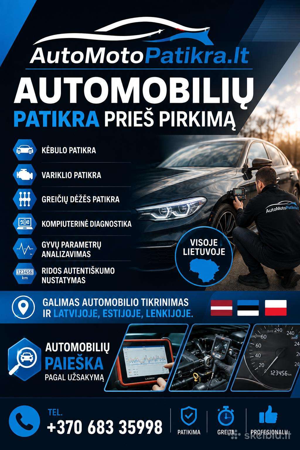 Automobilio patikra prieš pirkimą