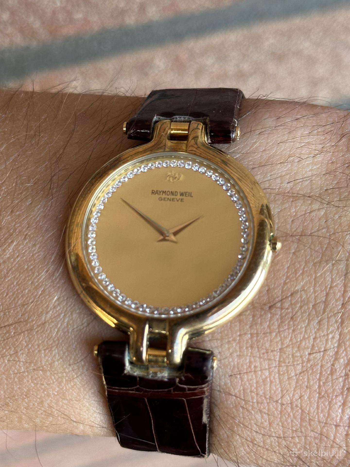 Vintažinis Raymond Weil Geneve, 18k paauksuotas
