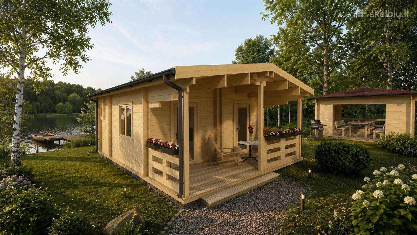 Sodo namas Žara medinė konstrukcija 43,5 m²