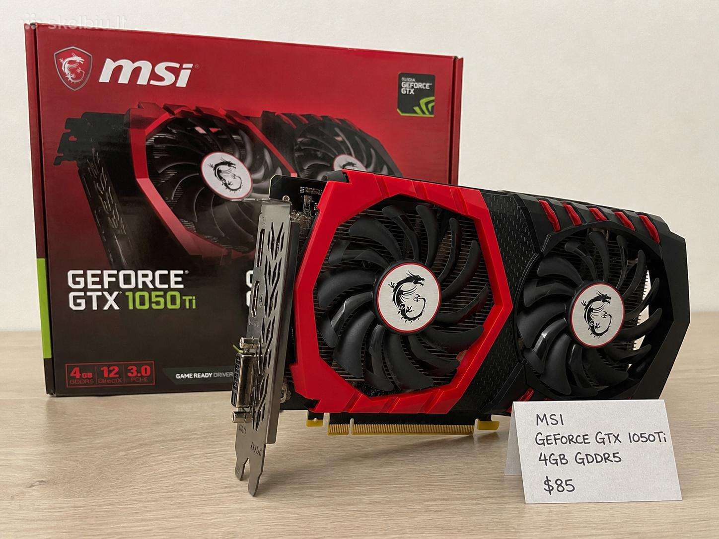 Gtx 1050 ti msi dual fan