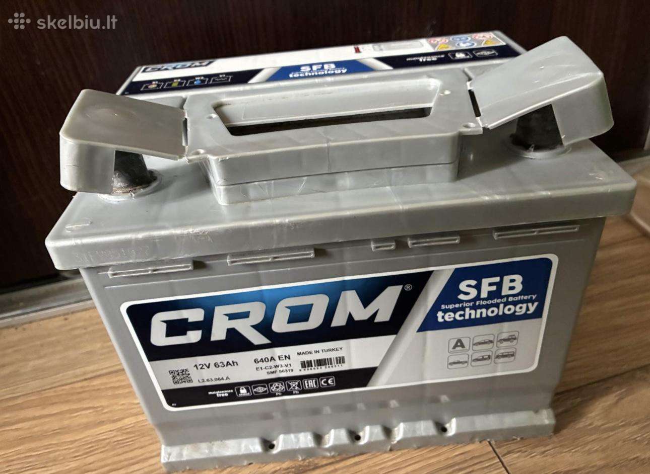 Akumuliatorius crom 63ah 640a