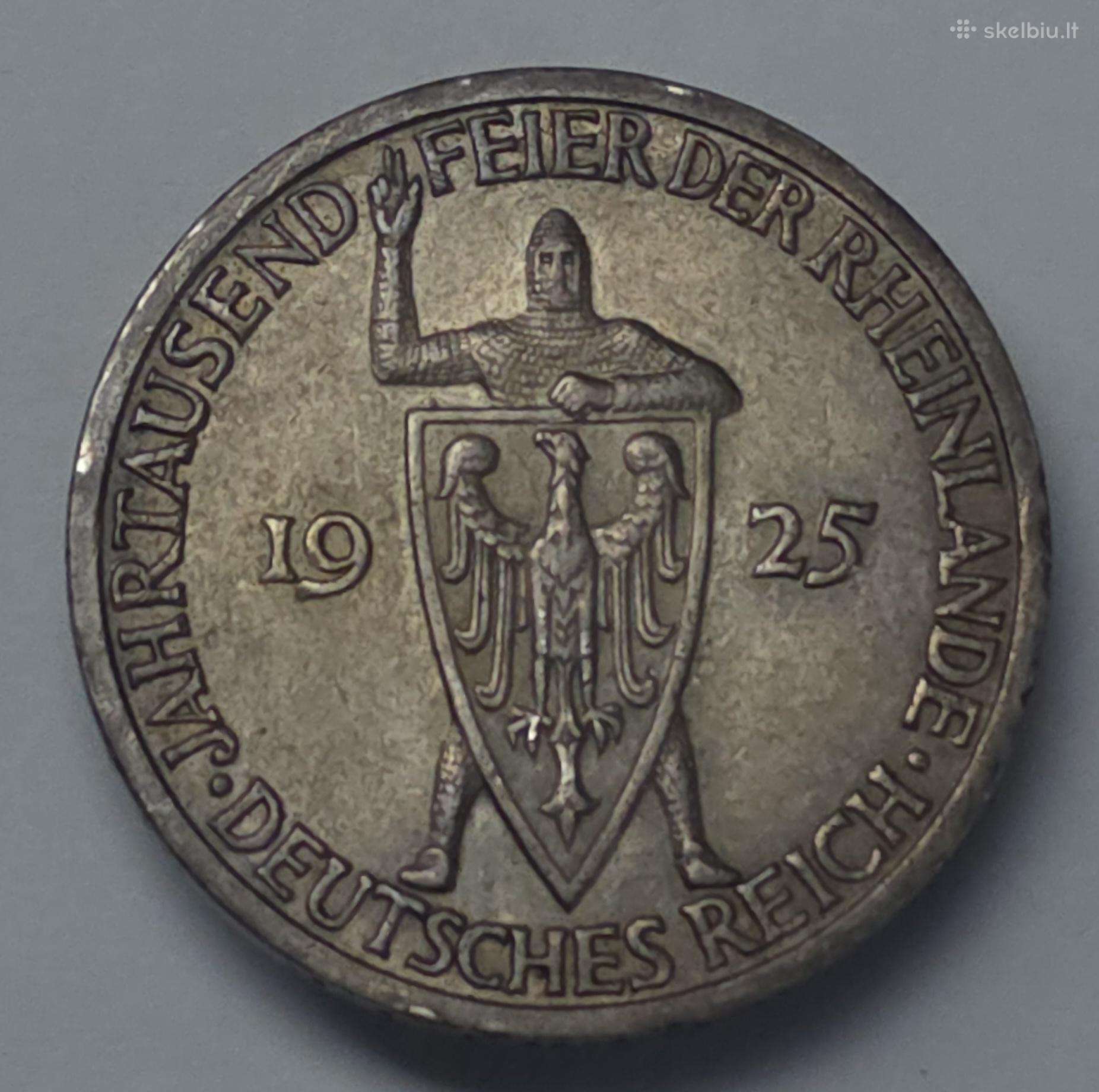 3 Reichsmark 1925 m. A – Veimaro respublika