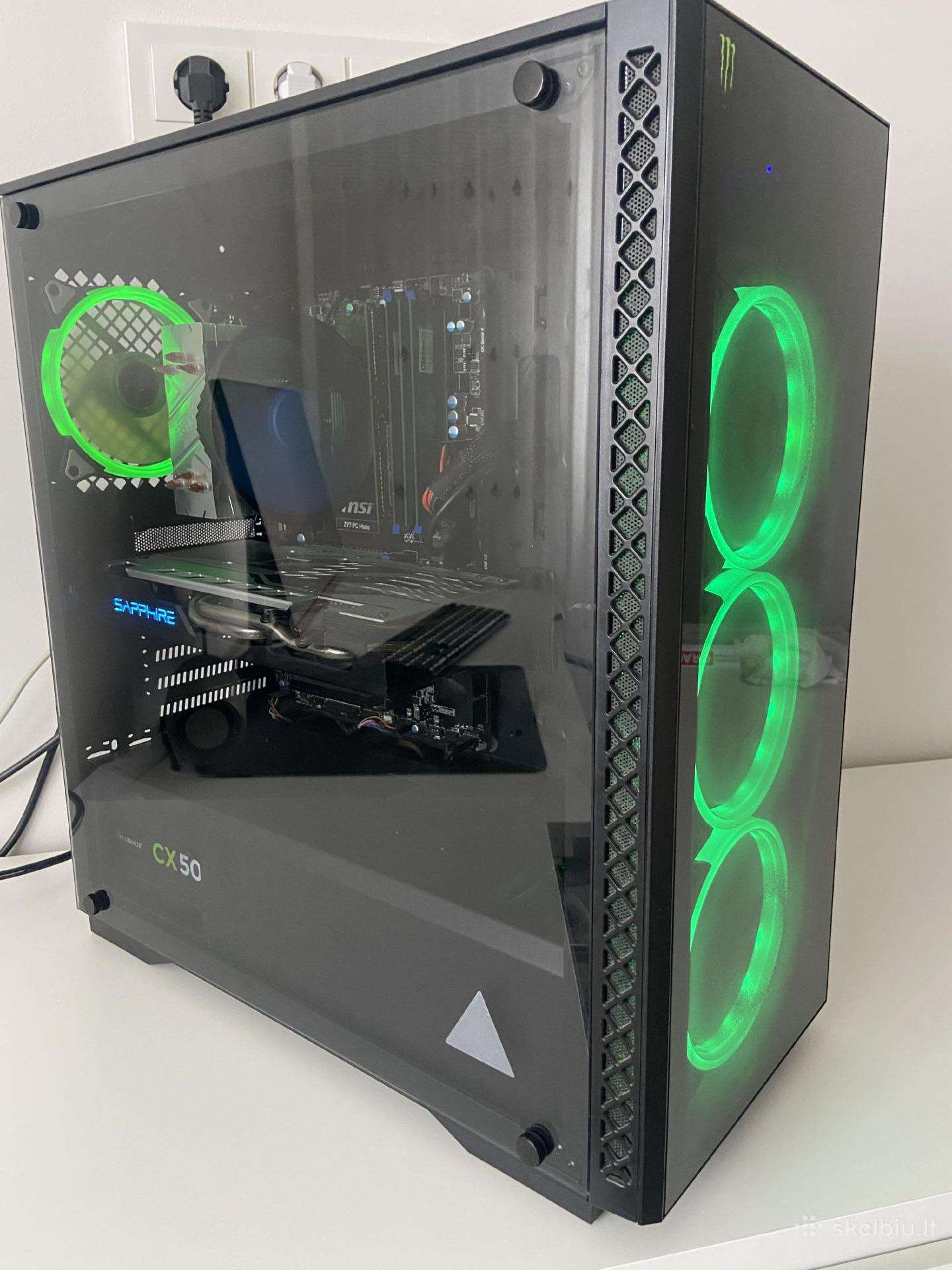 Žaidimų ir darbo kompiuteris radeon rx 580