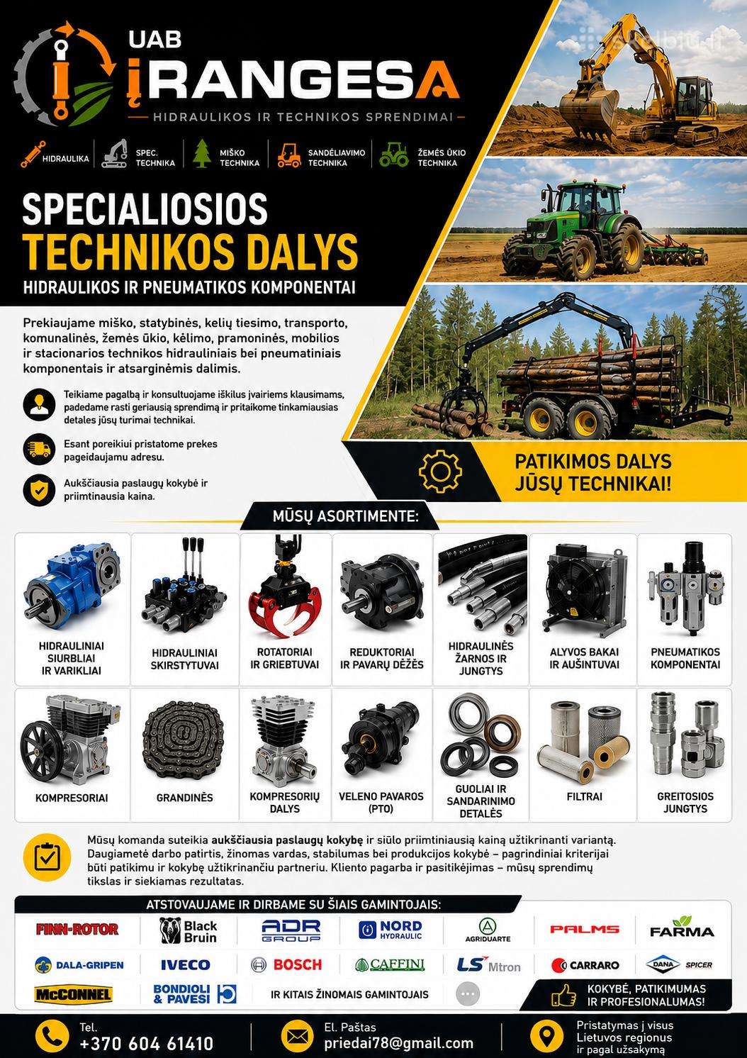 Spec technikos dalys