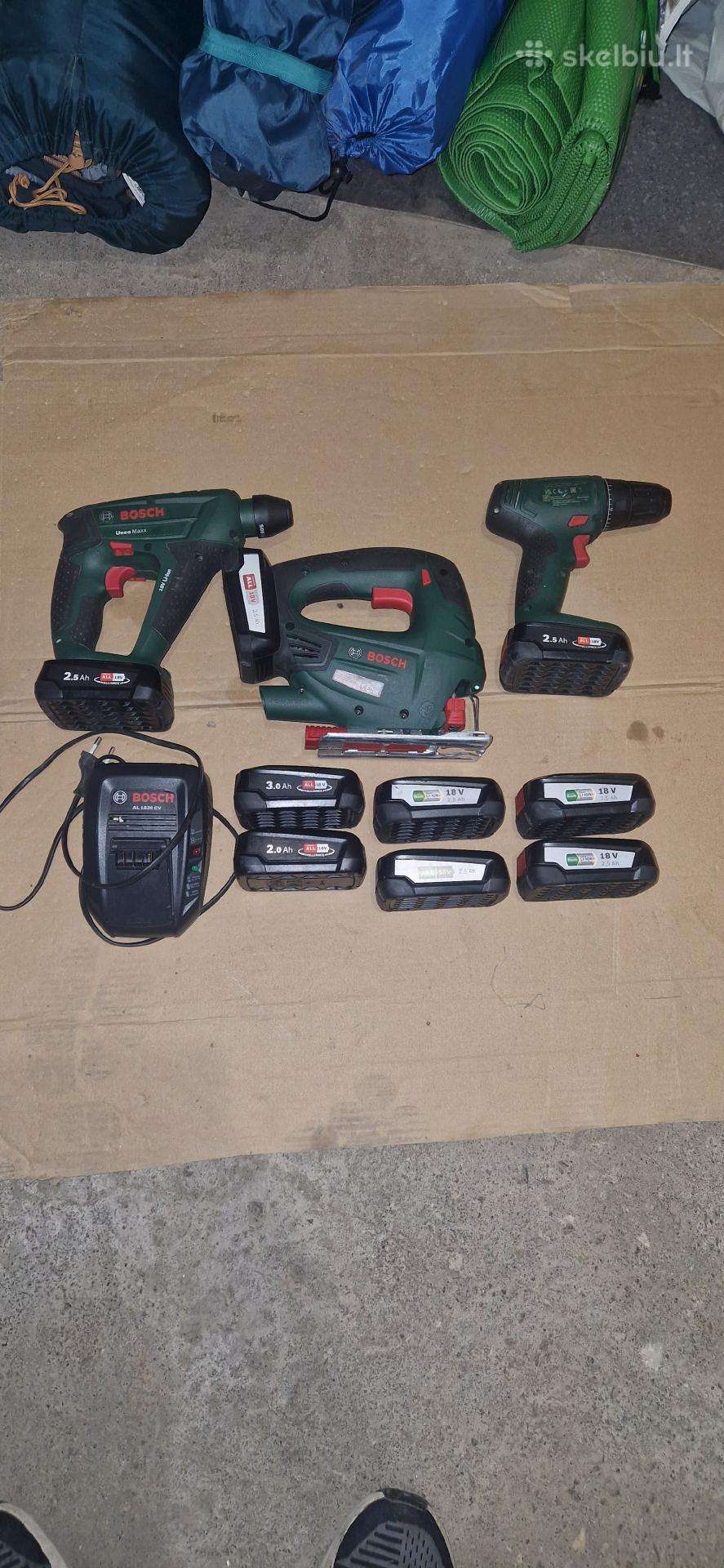 Bosch 18v elektrinių įrankių komplektas.