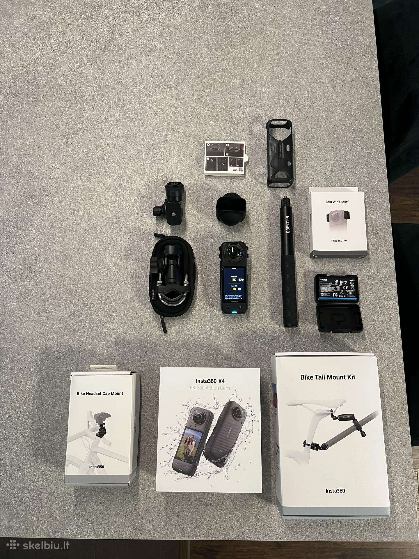 Insta 360 X4 Cycling Kit + 2 baterijos + 256gb