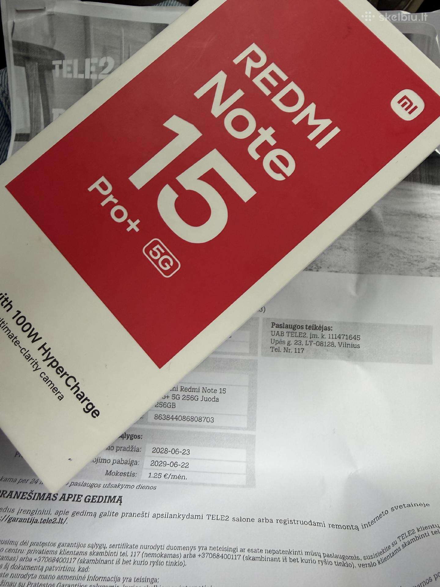 Redmi Note 15 Pro+ 5G Naujas 3 metai garan