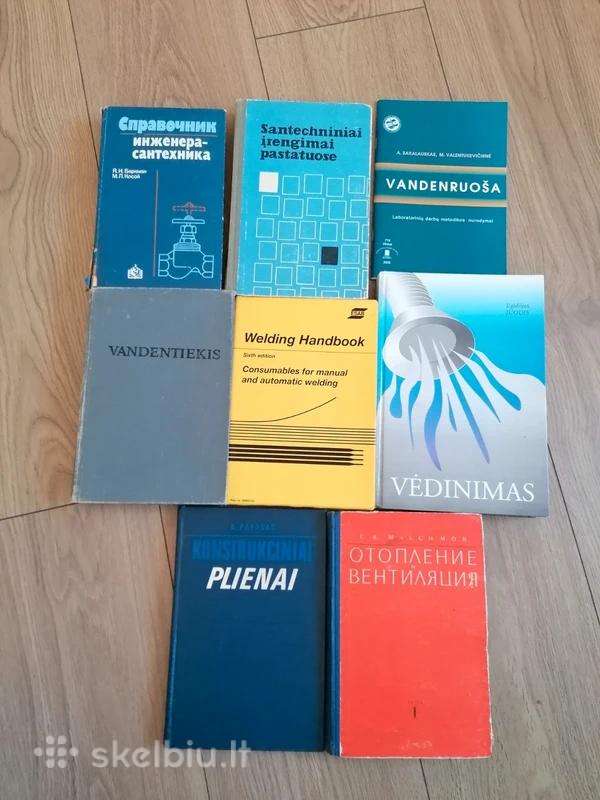Daug techninių knygų,plienai,vėdinimas, vandenruos